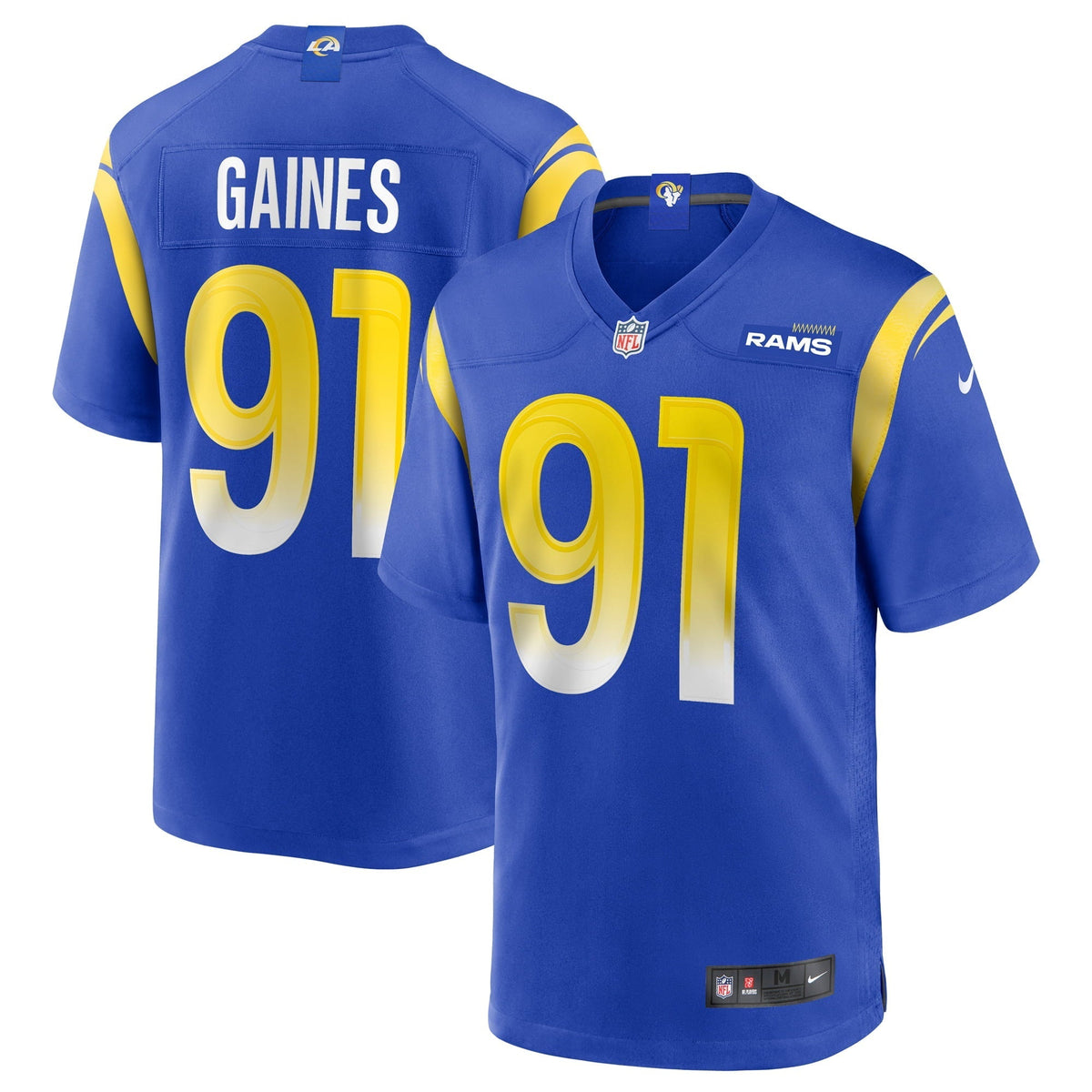 Men s Nike Greg Gaines Royal Los Angeles Rams Game Jersey