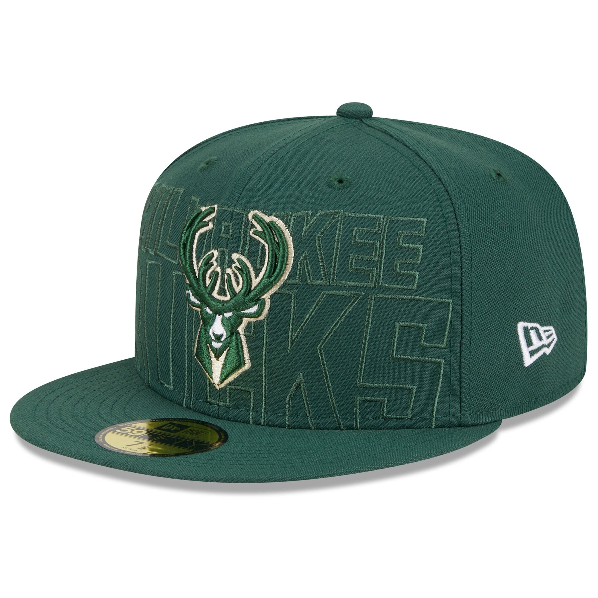 Milwaukee Bucks New Era 2023 NBA Draft 59FIFTY Fitted Hat - Hunter Green