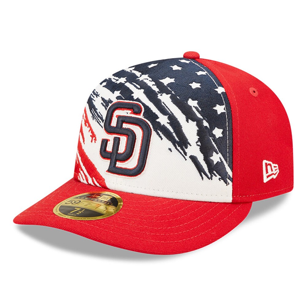 San Diego Padres New Era 2022 4th of July Low Profile 59FIFTY Fitted Hat - Red