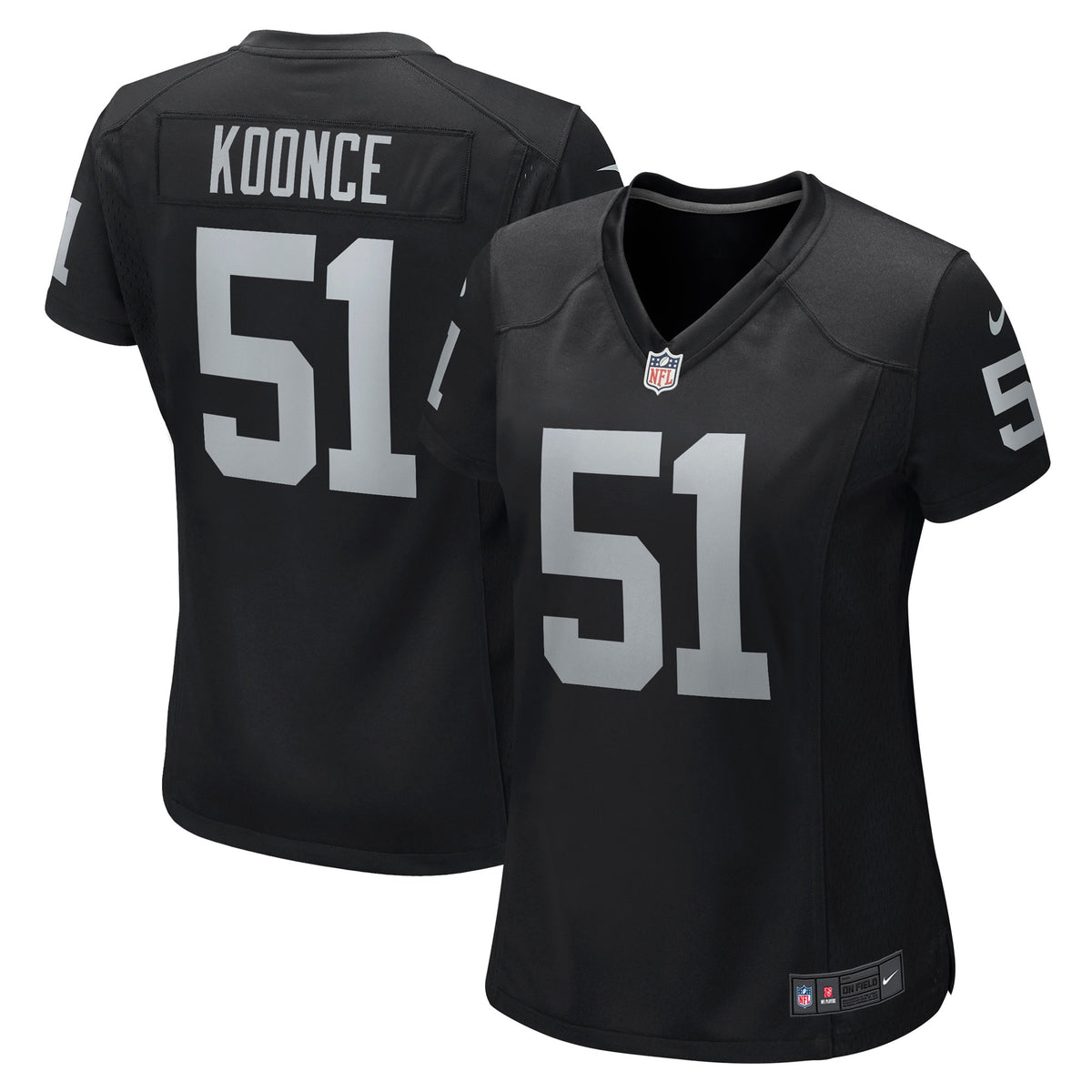 Malcolm Koonce Las Vegas Raiders Nike Women s Game Jersey   Black