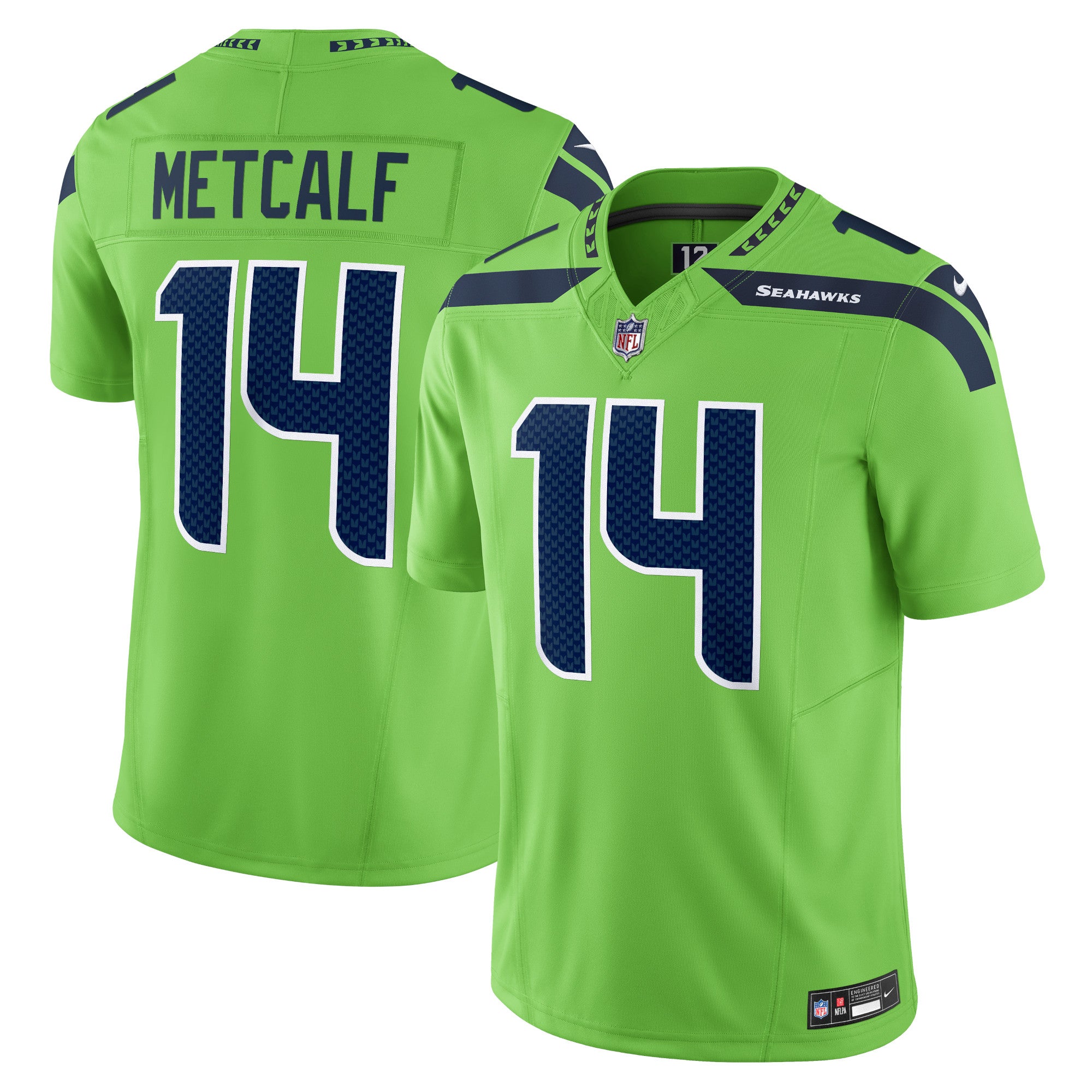 DK Metcalf Seattle Seahawks Nike Vapor F.U.S.E. Limited Jersey Neon Green