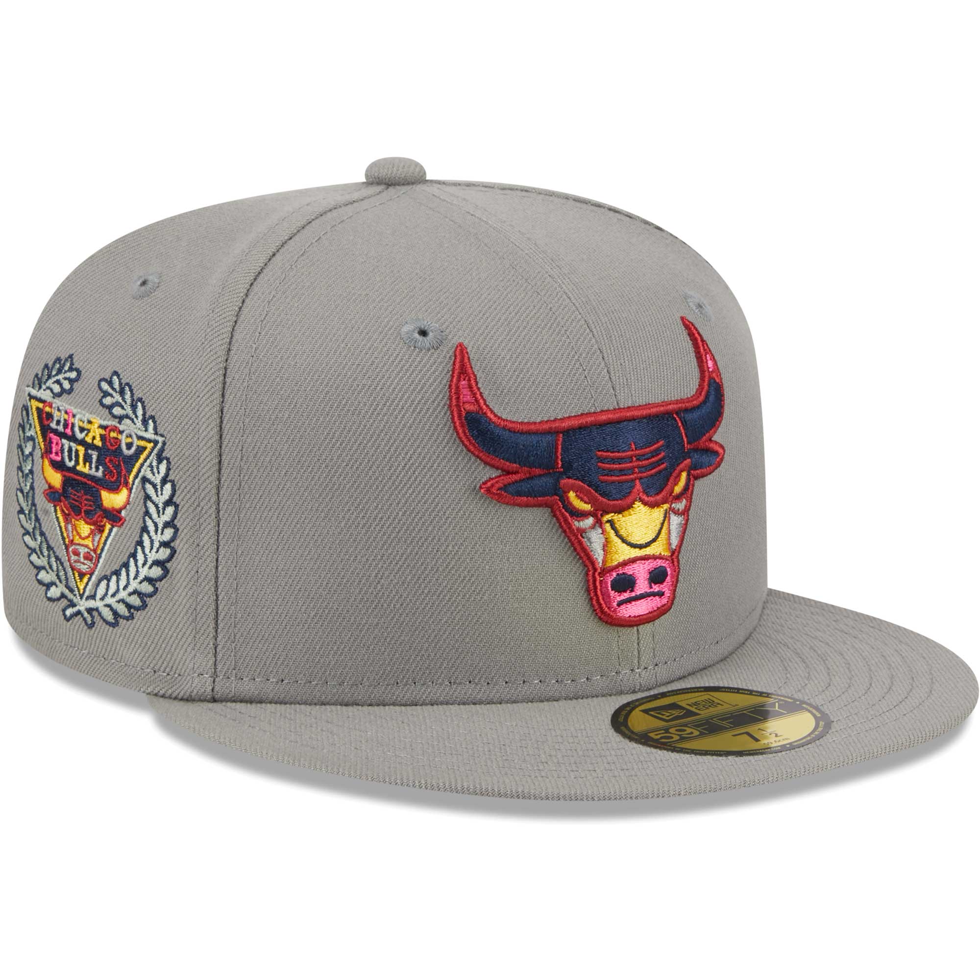 Chicago Bulls New Era Color Pack 59FIFTY Fitted Hat - Gray
