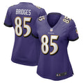 Women s Nike Shemar Bridges Purple Baltimore Ravens Player Game Jersey