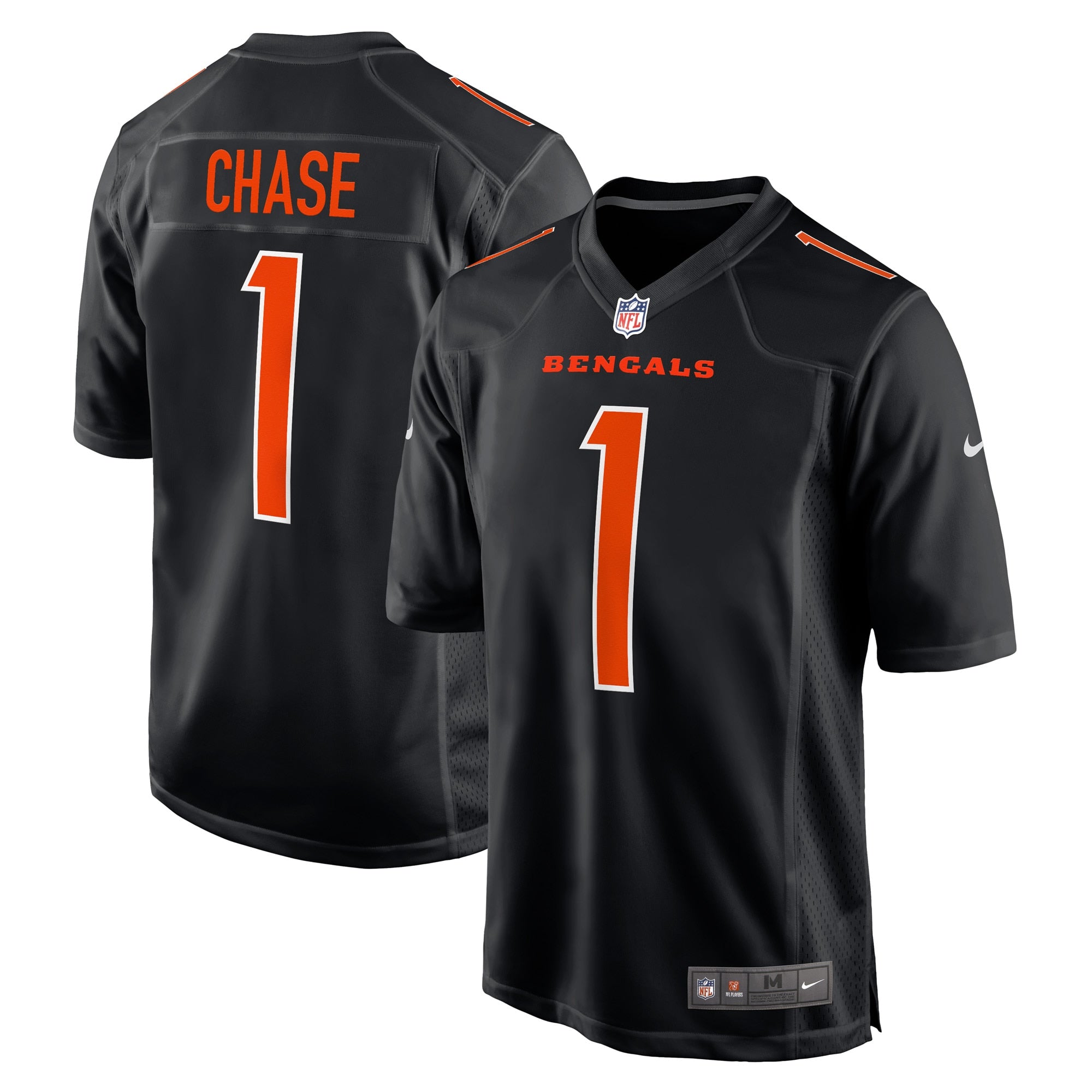 Ja Marr Chase Cincinnati Bengals Nike Game Fashion Jersey   Black