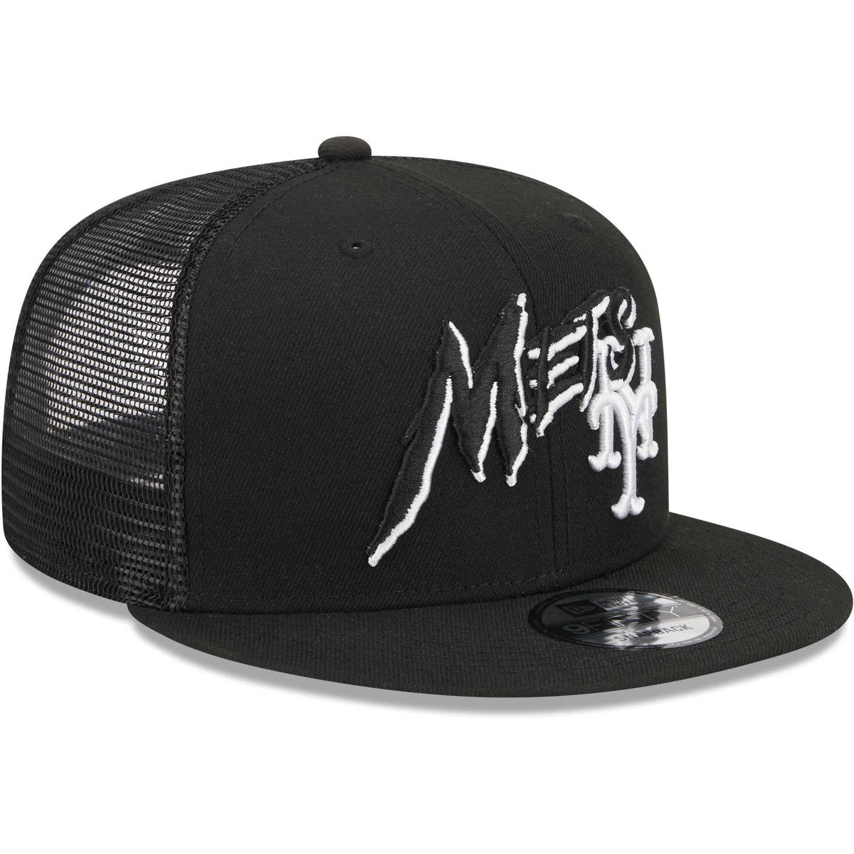 New York Mets New Era Street Trucker 9FIFTY Snapback Hat - Black