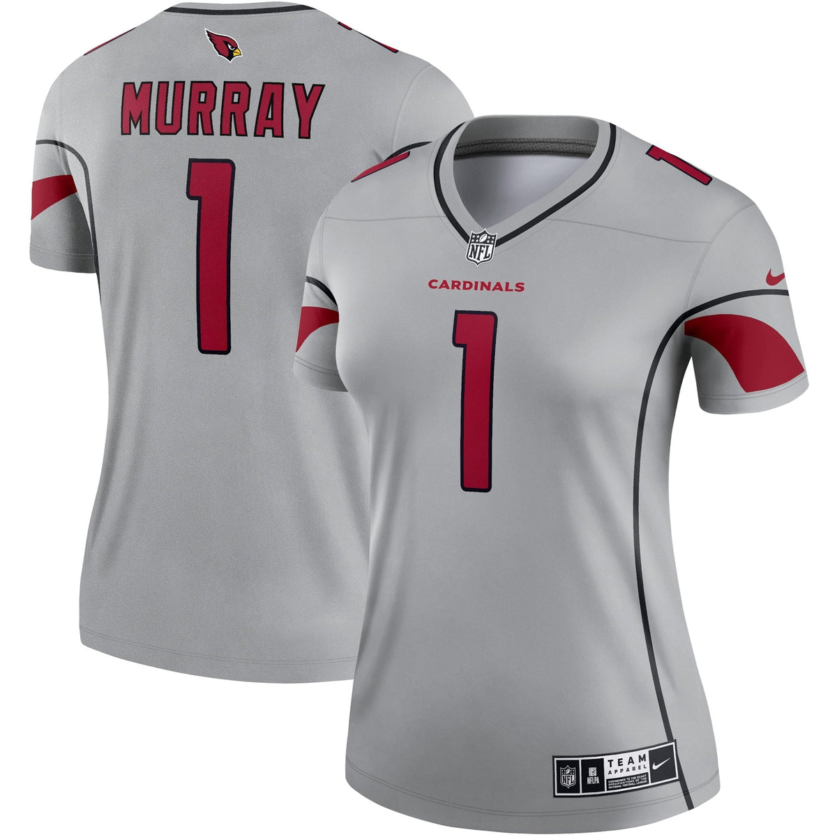 Women s Nike Kyler Murray Gray Arizona Cardinals Inverted Legend Jersey
