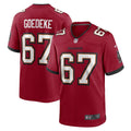 Men s Nike Luke Goedeke Red Tampa Bay Buccaneers Game Player Jersey