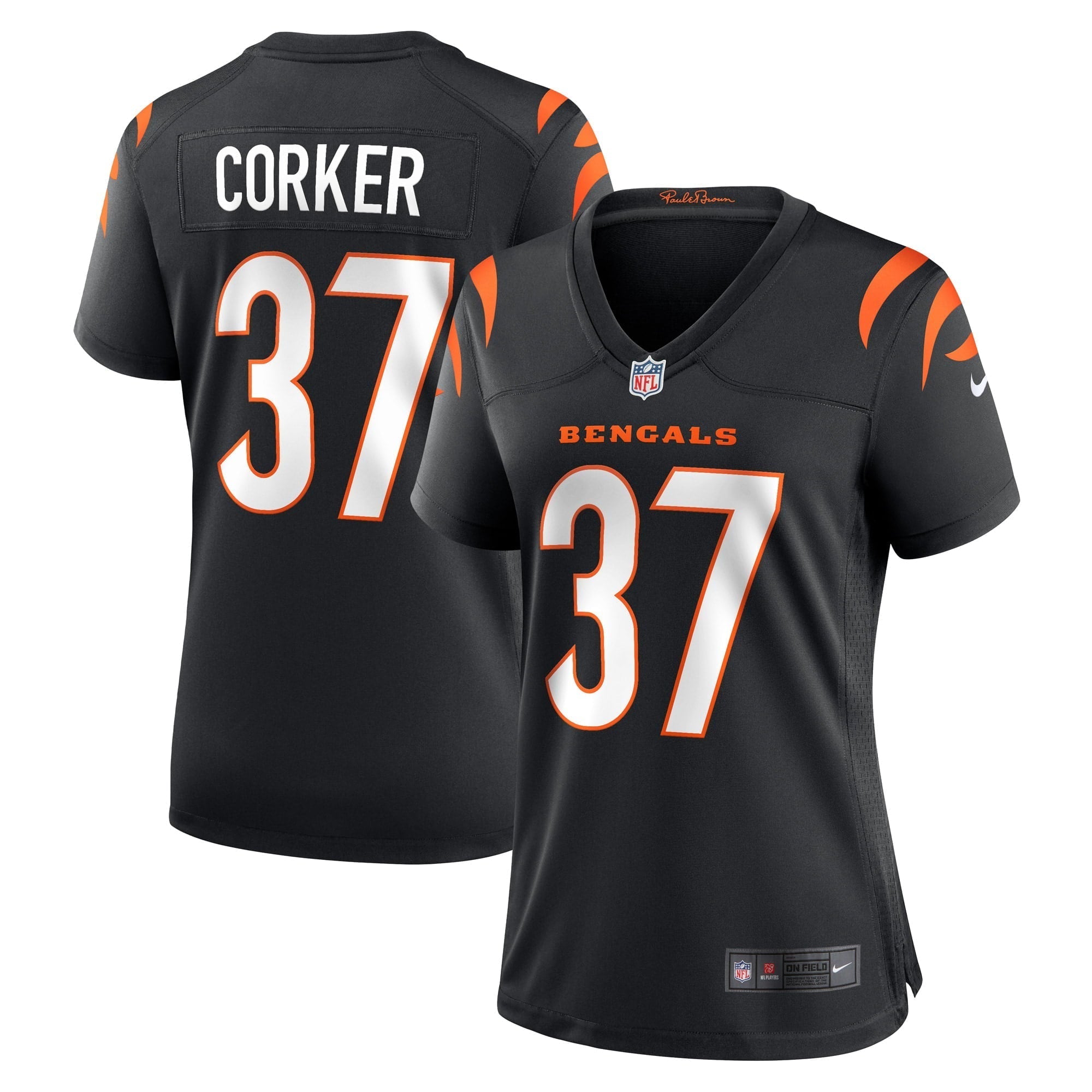 Women s Nike Yusuf Corker Black Cincinnati Bengals Game Player Jersey