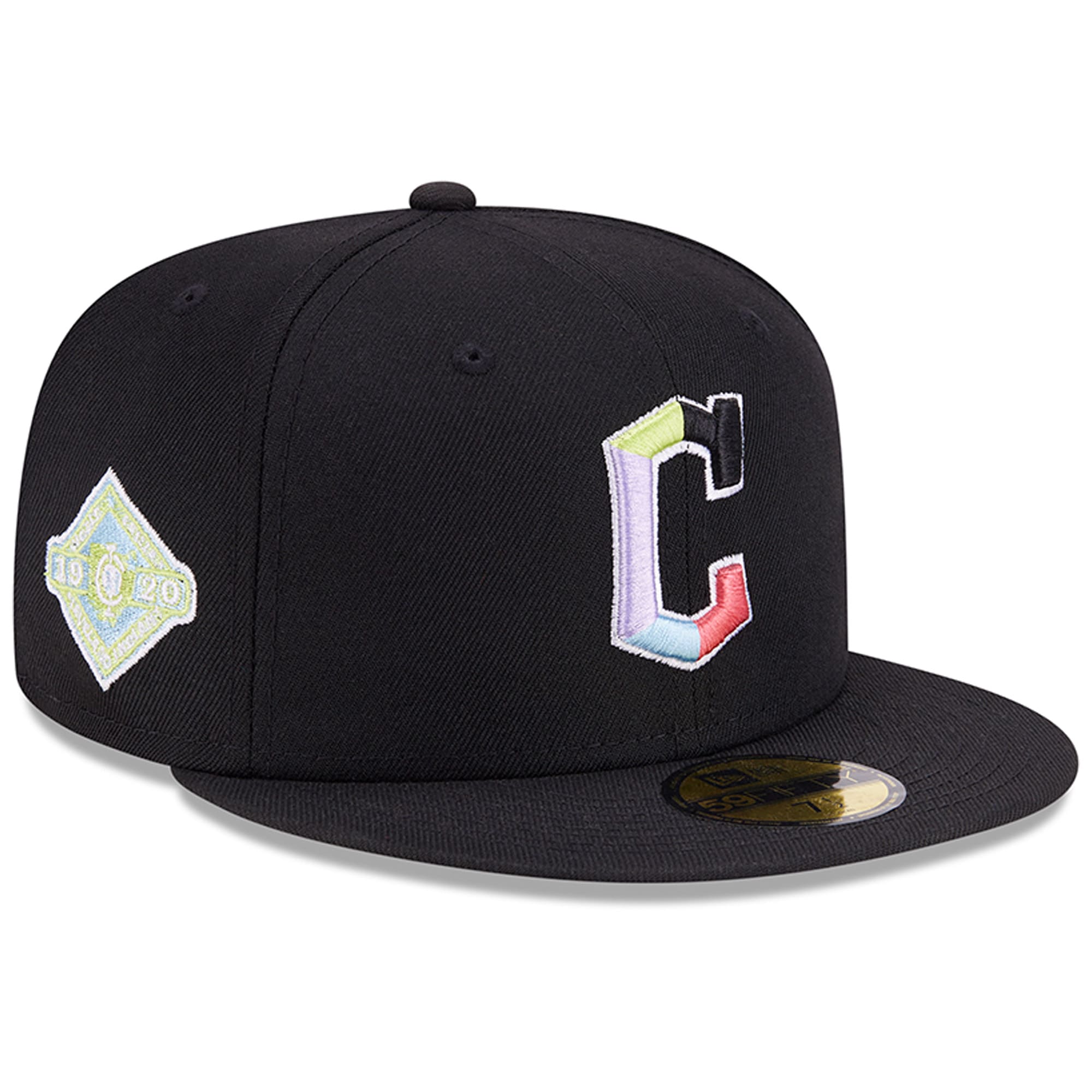 Cleveland Guardians New Era Multi-Color Pack 59FIFTY Fitted Hat - Black