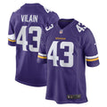 Men s Nike Luiji Vilain Purple Minnesota Vikings Game Player Jersey