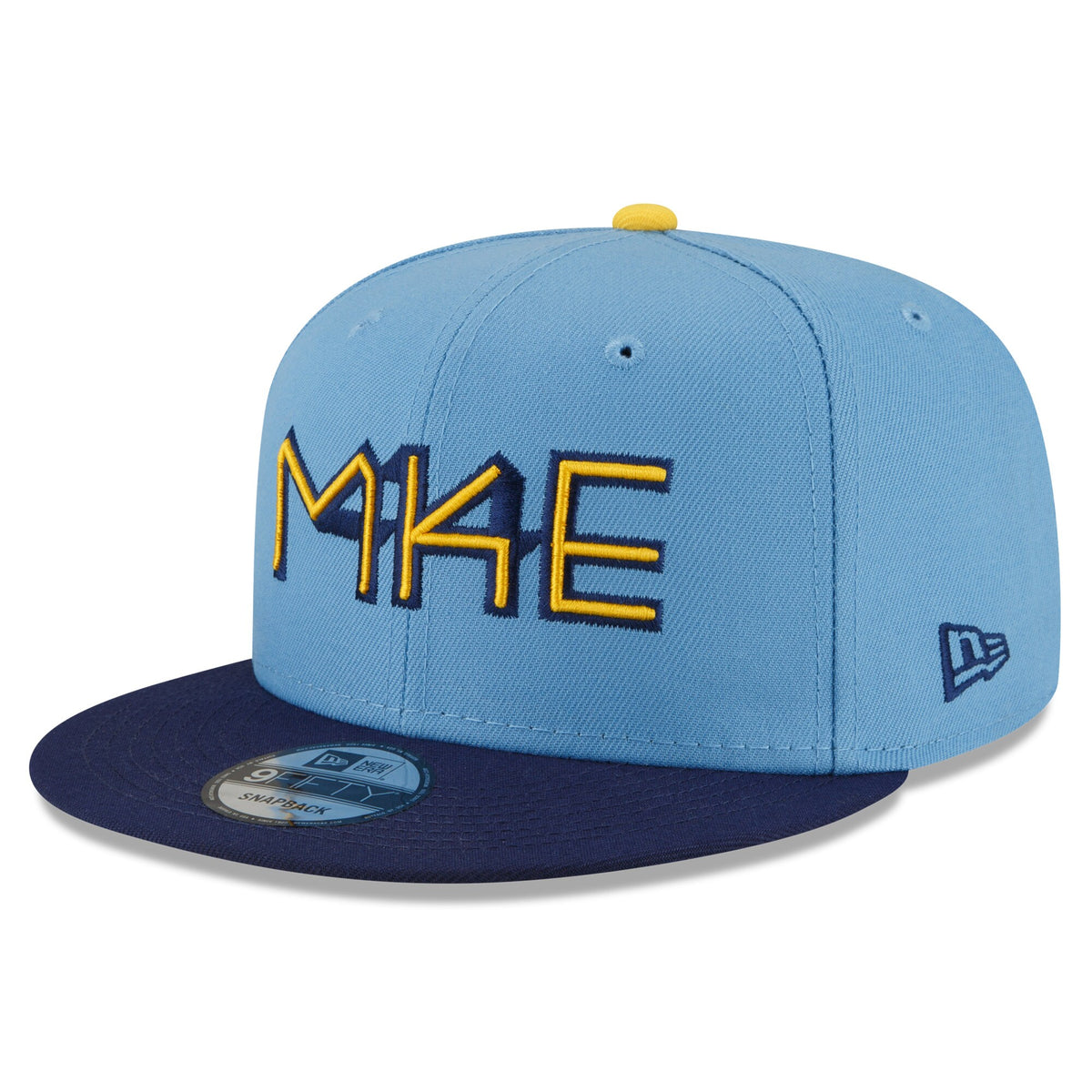 Milwaukee Brewers New Era 2022 City Connect 9FIFTY Snapback Adjustable Hat - Powder Blue