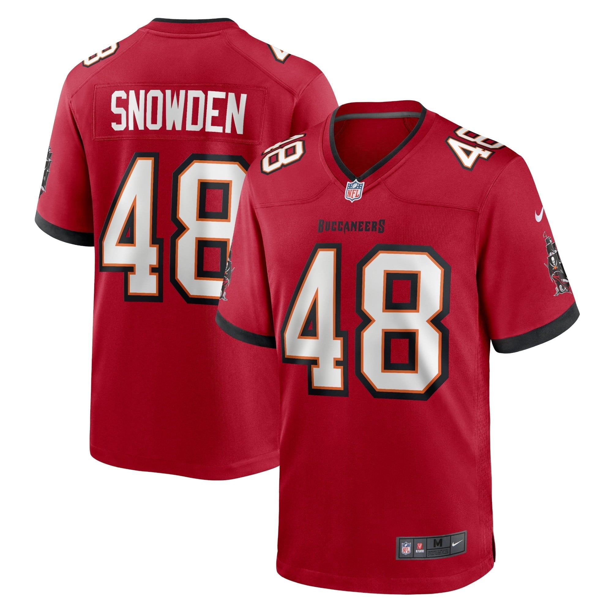 Men s Nike Charles Snowden Red Tampa Bay Buccaneers Home Game Player Jersey