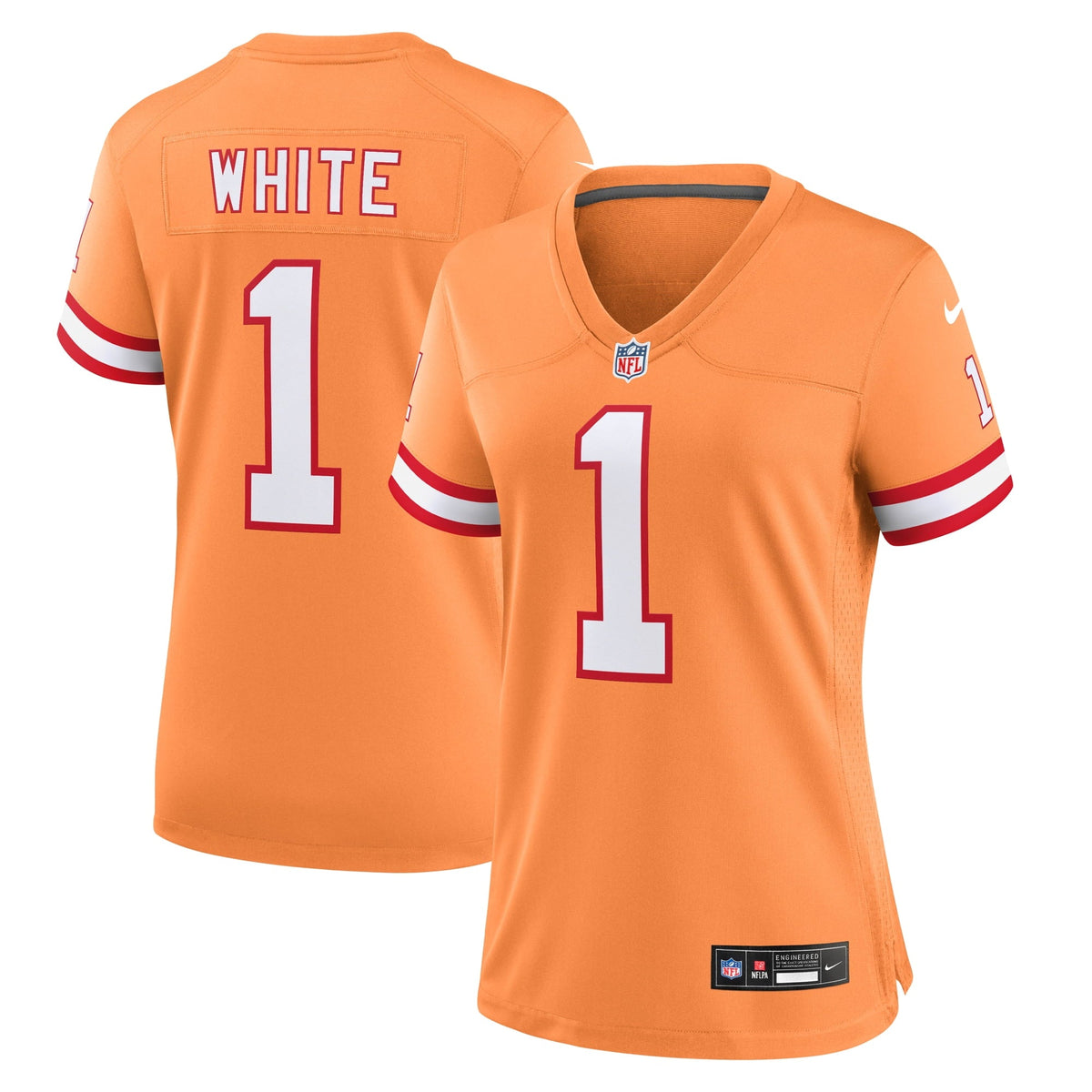 Women s Nike Rachaad White Orange Tampa Bay Buccaneers Throwback Game Jersey