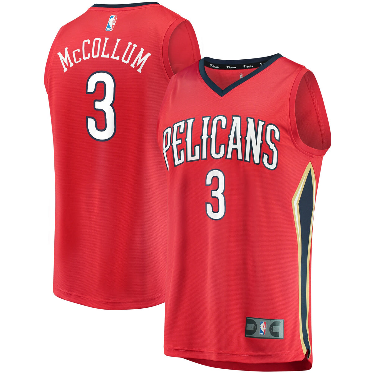 C.J. McCollum New Orleans Pelicans Fanatics Branded Youth 2021/22 Fast Break Replica Player Jersey Red - Statement Edition