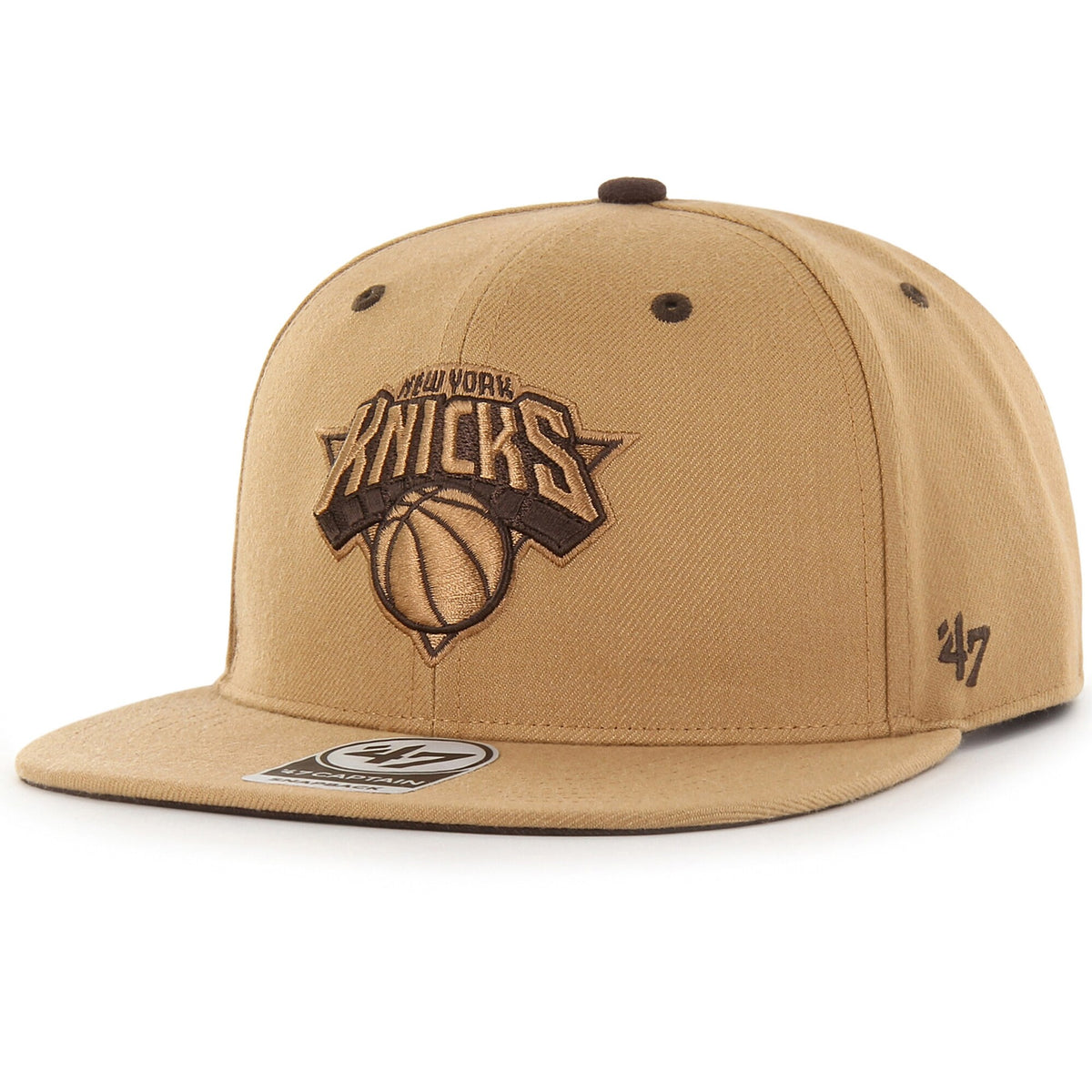 New York Knicks '47 Toffee Captain Snapback Hat - Tan