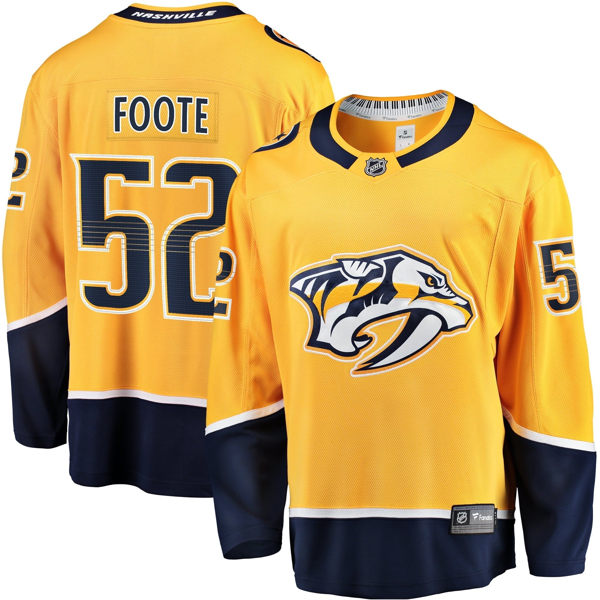 Men's Fanatics Branded Cal Foote Gold Nashville Predators Home Breakaway Jersey