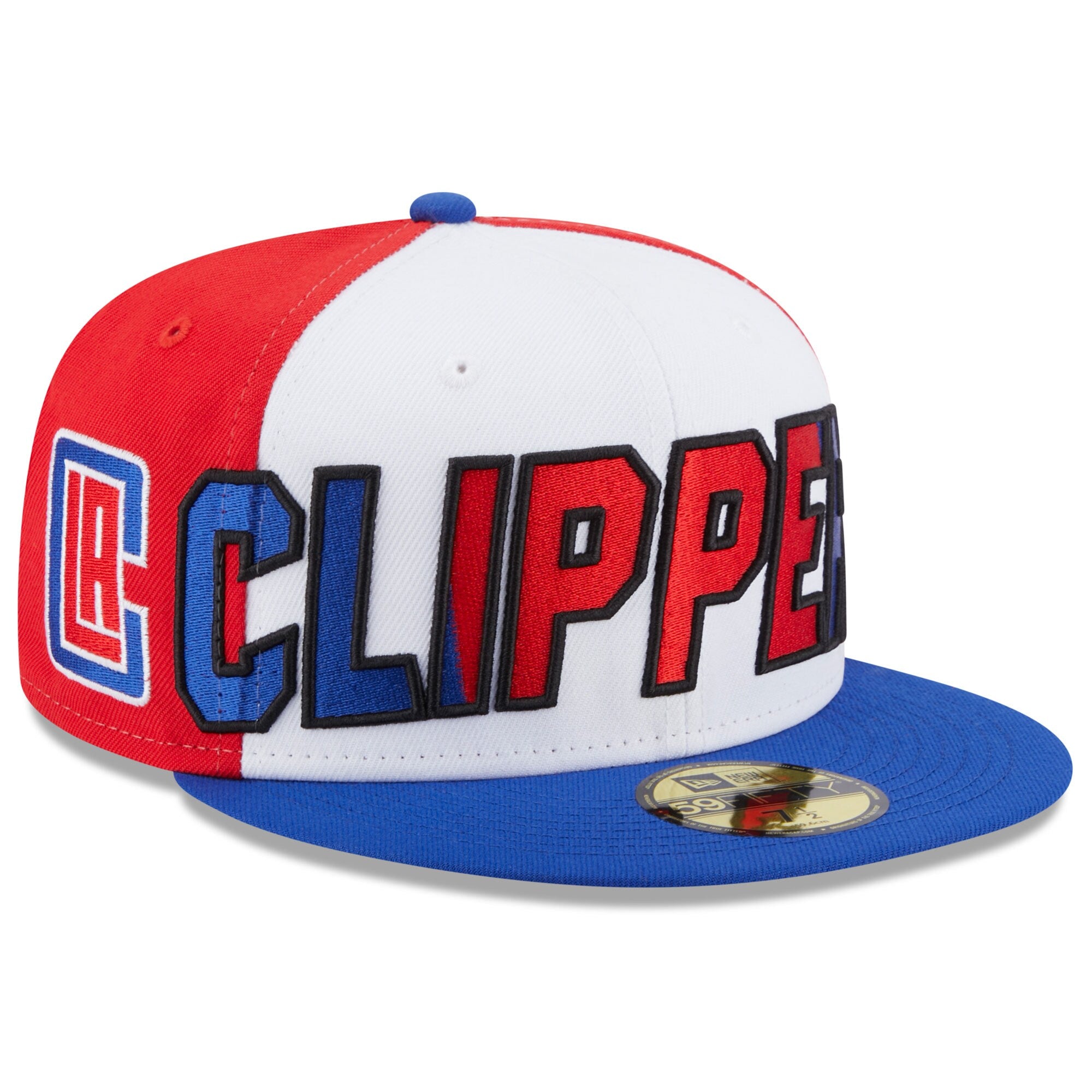 LA Clippers New Era Back Half 59FIFTY Fitted Hat - White/Royal