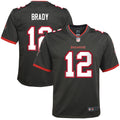 Youth Tampa Bay Buccaneers Tom Brady Alternate Game Jersey Pewter