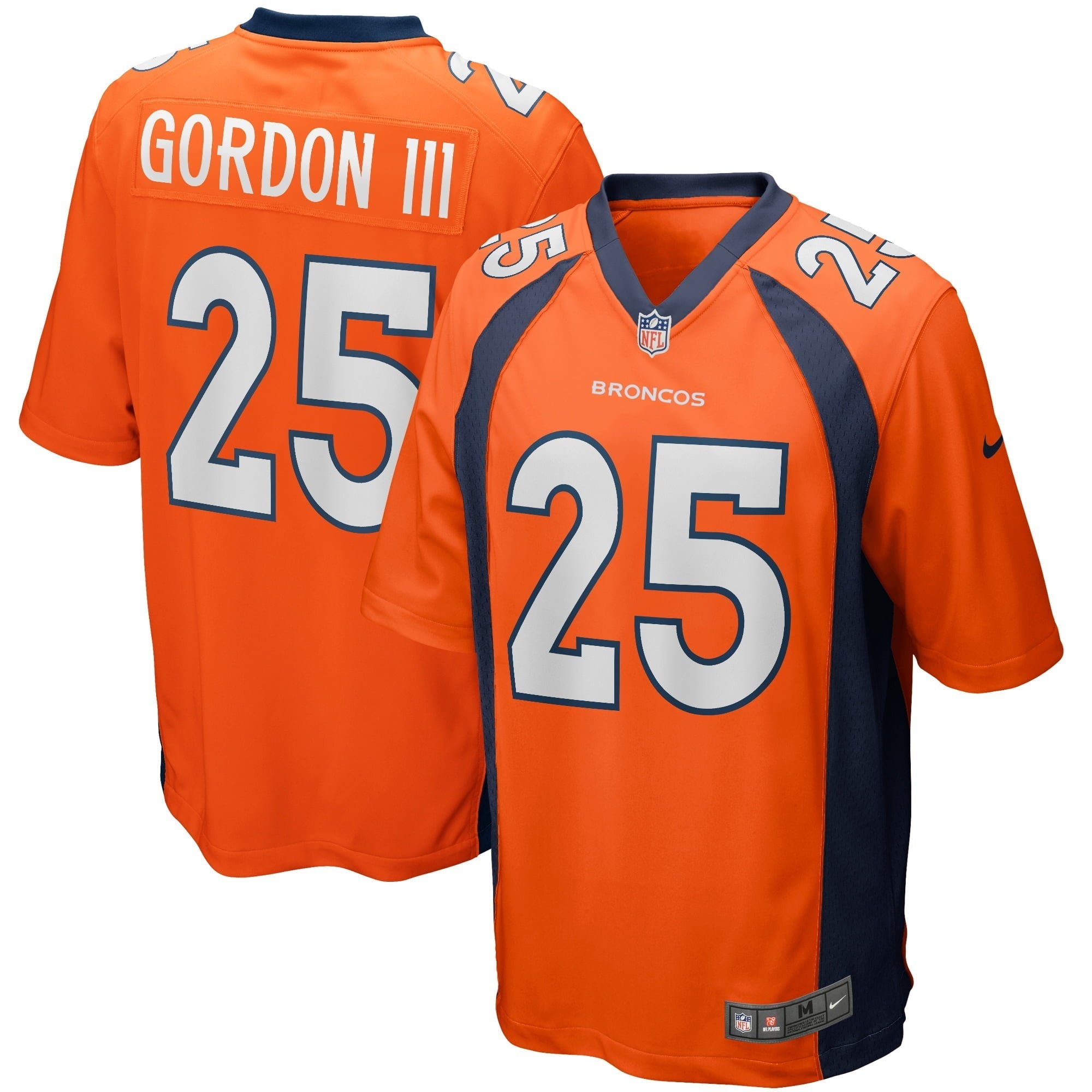 Men s Nike Melvin Gordon III Orange Denver Broncos Game Jersey