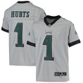 Jalen Hurts Philadelphia Eagles Nike Youth Inverted Team Game Jersey   Silver