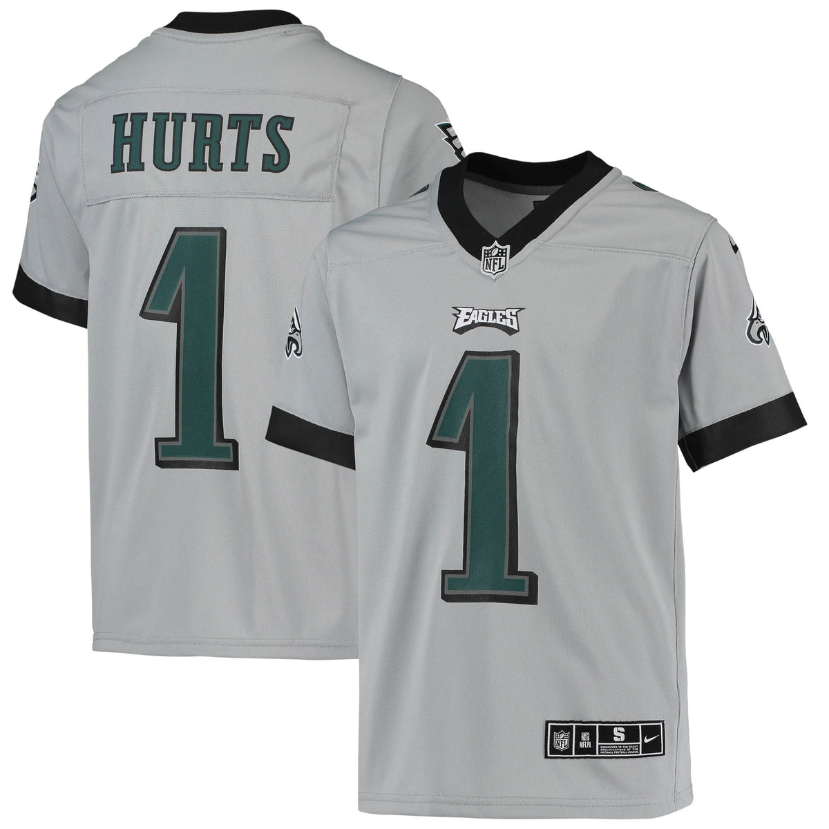 Jalen Hurts Philadelphia Eagles Nike Youth Inverted Team Game Jersey   Silver