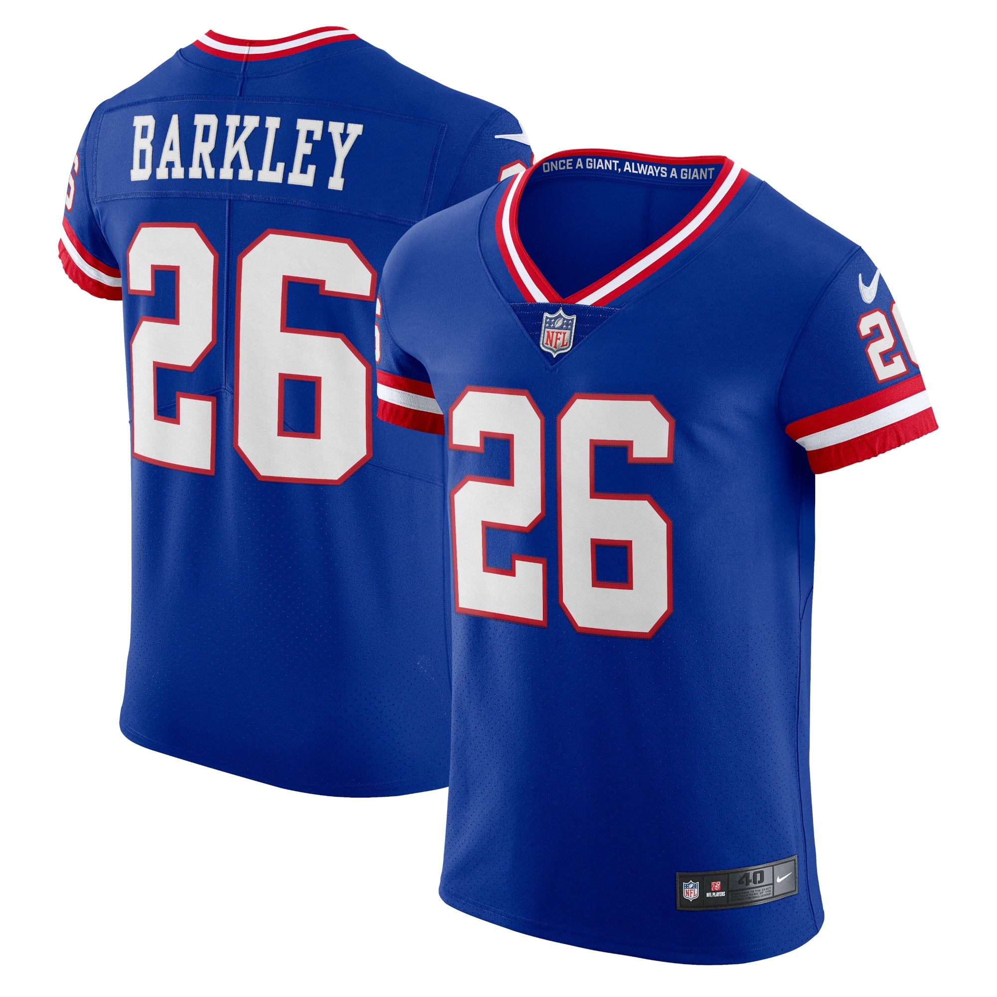 Saquon Barkley New York Giants Nike Classic Vapor Elite Player Jersey Royal