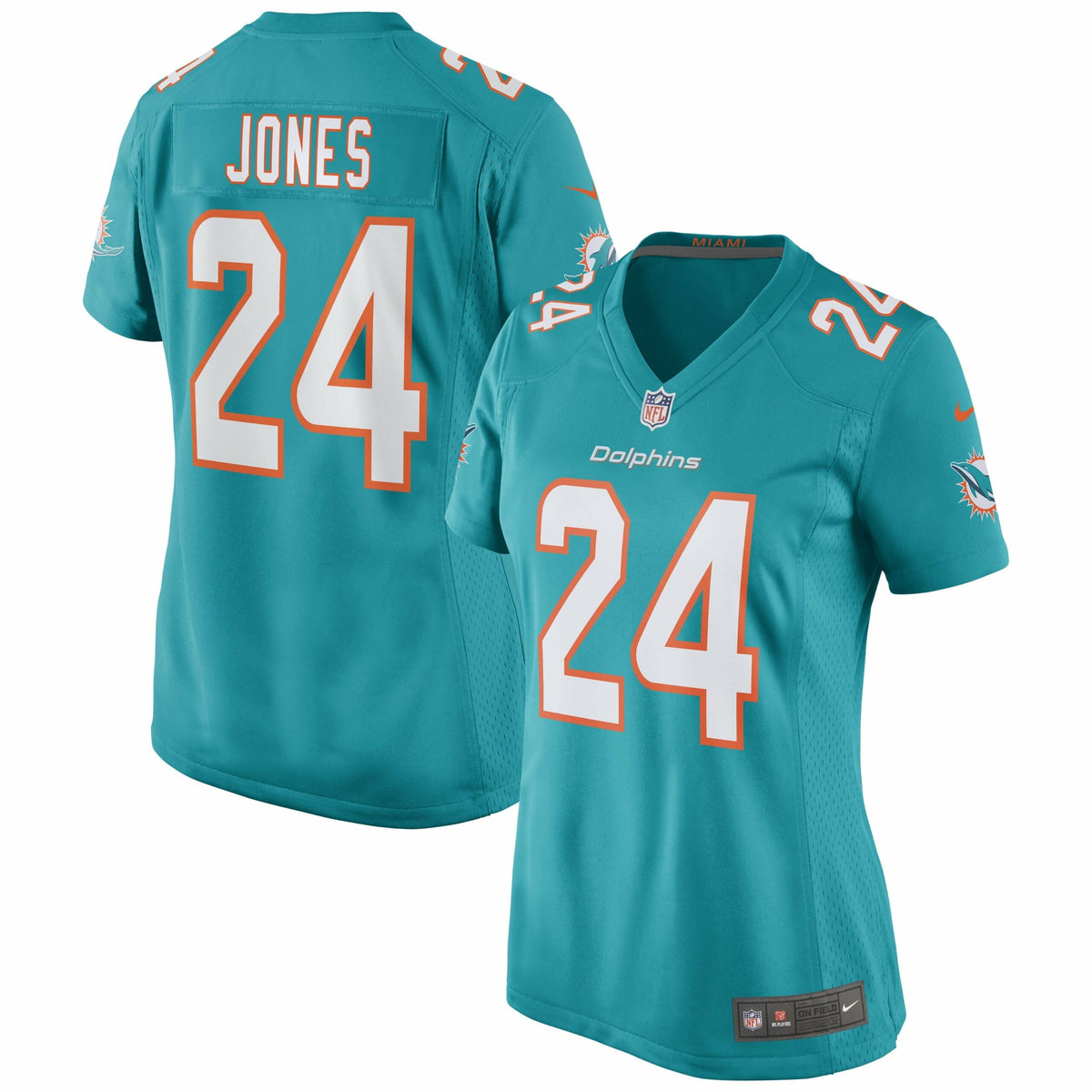 Women s Nike Byron Jones Aqua Miami Dolphins Game Jersey