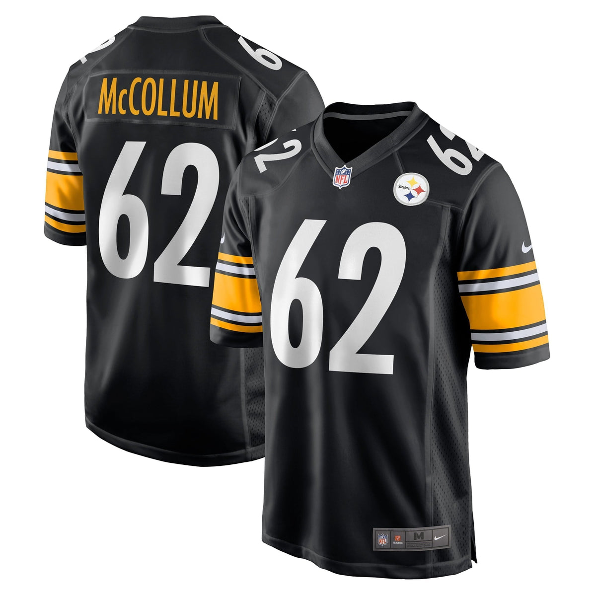 Men s Nike Ryan McCollum Black Pittsburgh Steelers Game Player Jersey