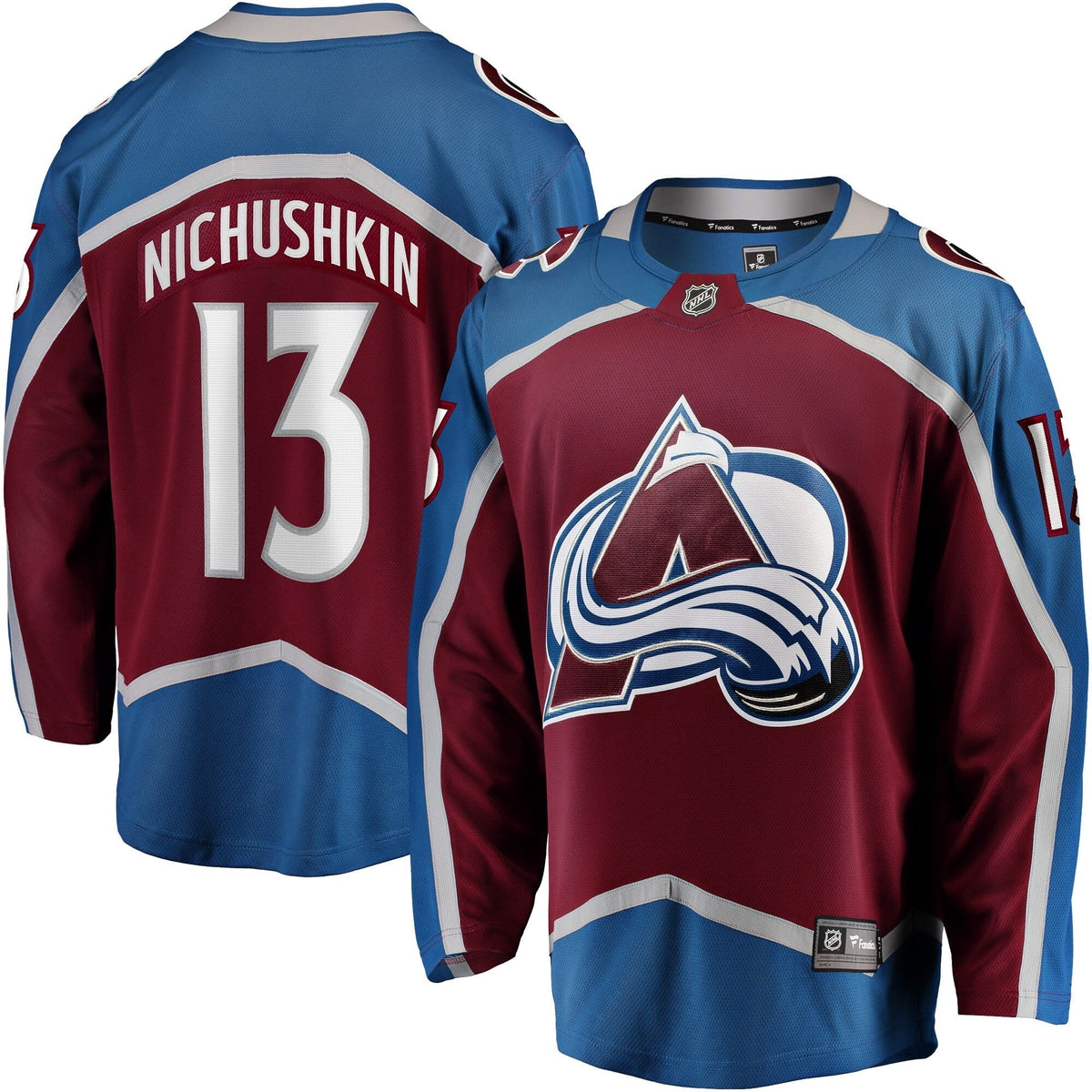 Men's Fanatics Branded Valeri Nichushkin Burgundy Colorado Avalanche Breakaway Player Jersey