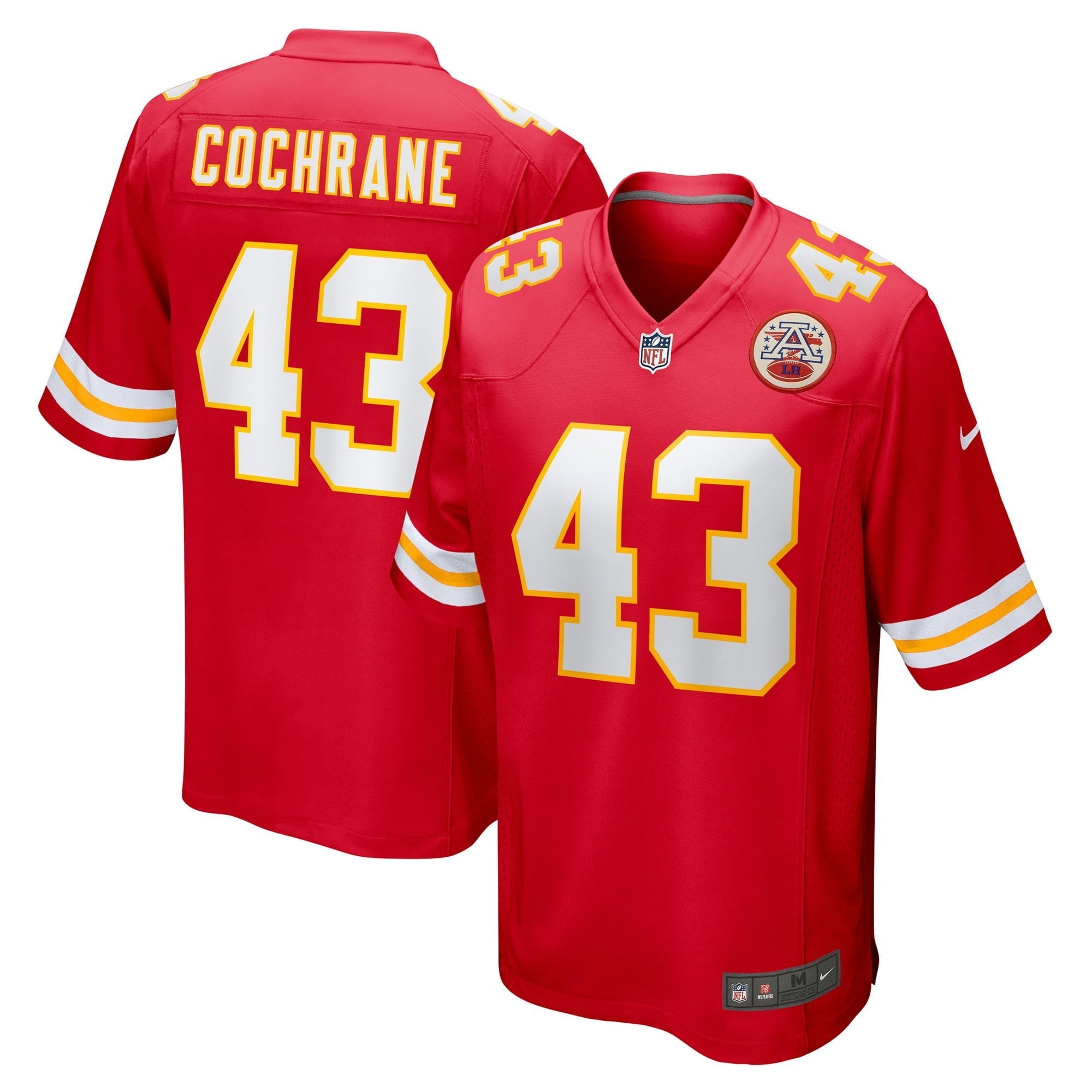 Men s Nike Jack Cochrane Red Kansas City Chiefs Game Player Jersey