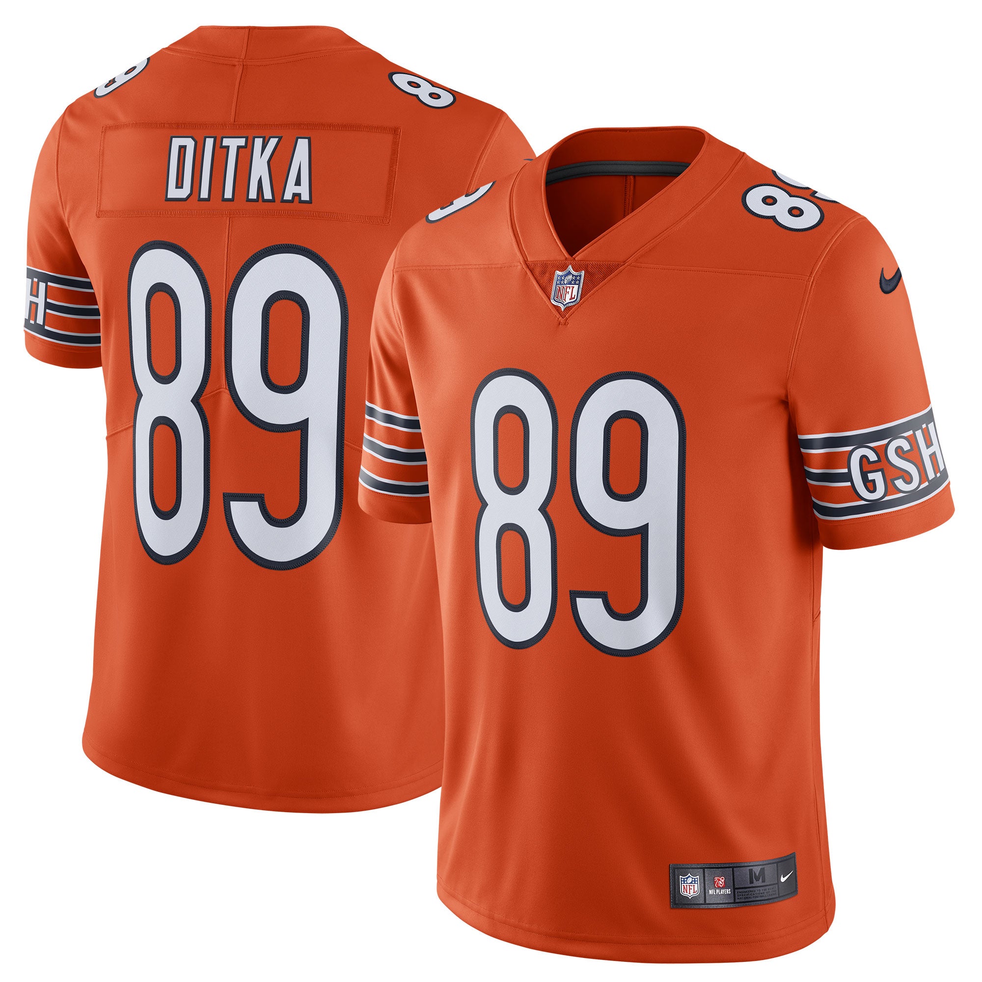 Mike Ditka Chicago Bears Nike Alternate Vapor Untouchable Limited Retired Player Jersey   Orange