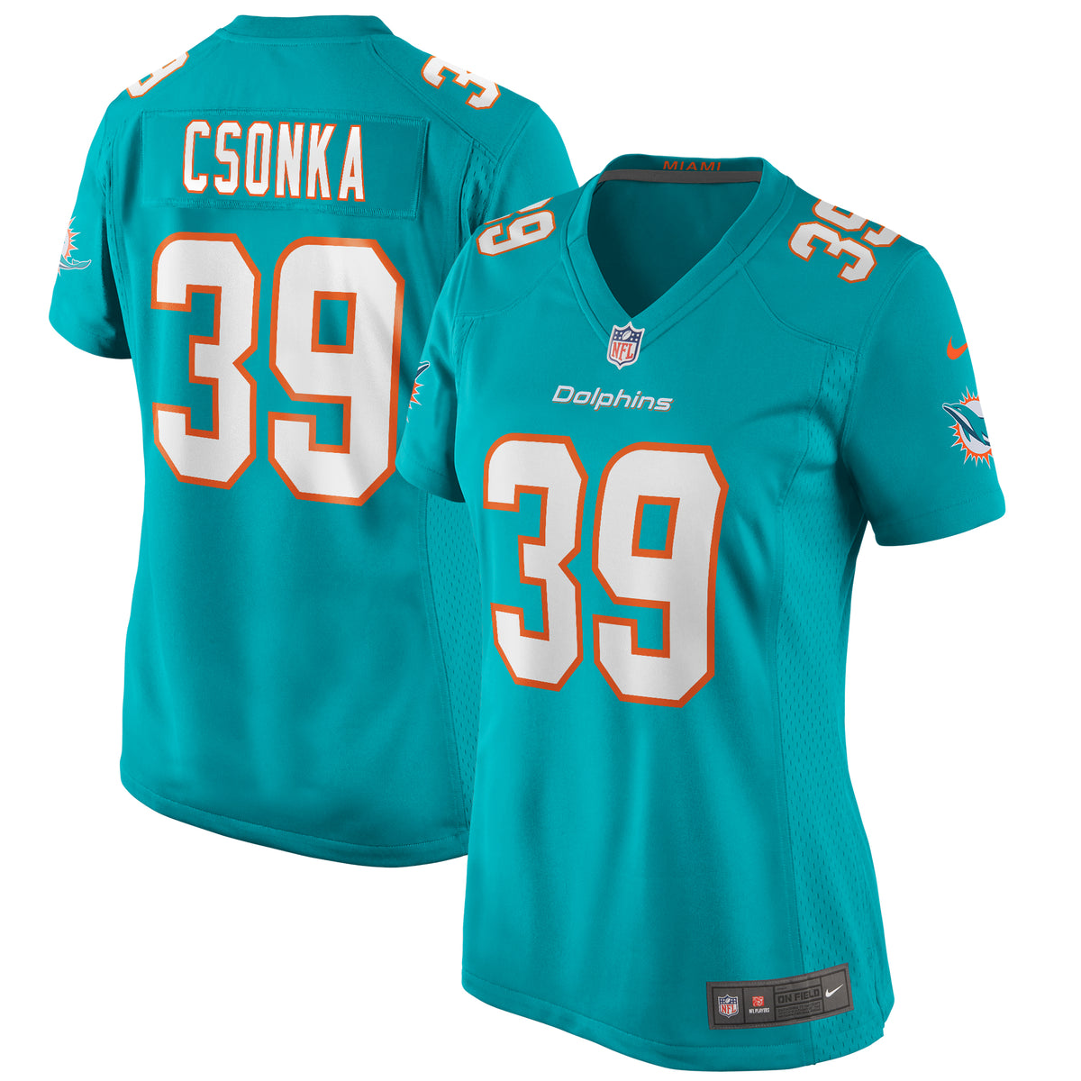 Larry Csonka Miami Dolphins Nike Women s Game Retired Player Jersey   Aqua