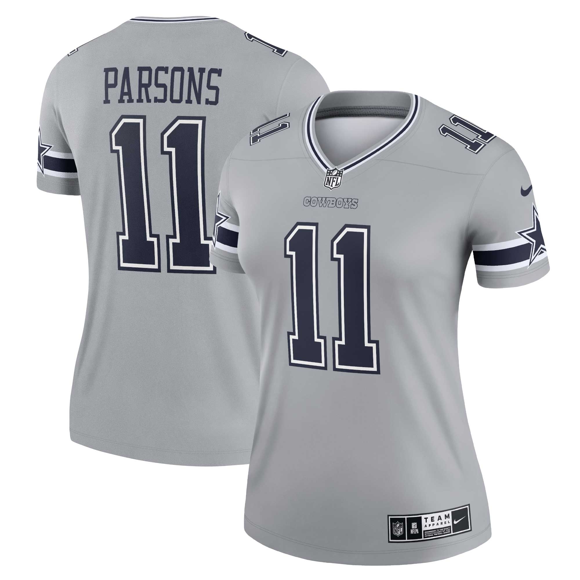 Micah Parsons Dallas Cowboys Nike Women s Inverted Legend Jersey   Silver