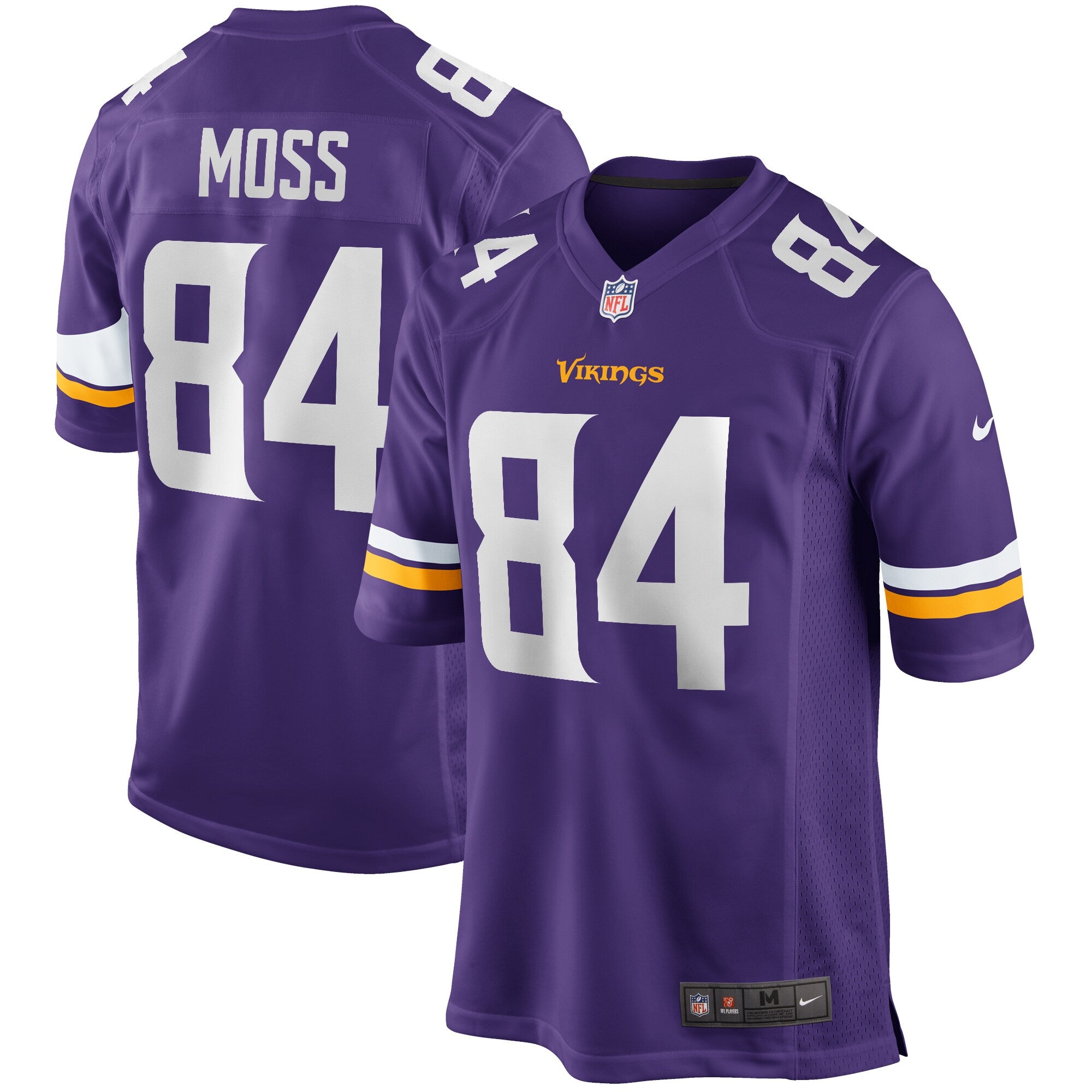 Randy Moss Minnesota Vikings Nike Game Retired Player Jersey   Purple