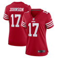 Women s Nike Josh Johnson Scarlet San Francisco 49ers Home Game Player Jersey