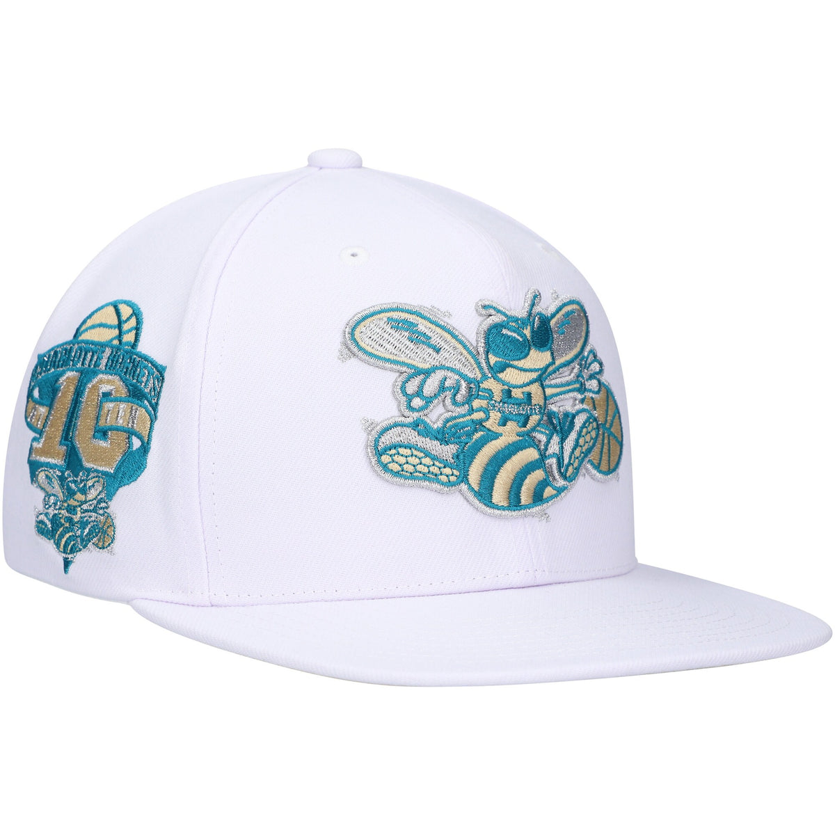 Charlotte Hornets Mitchell & Ness Hardwood Classics SOUL Snapback Hat - White