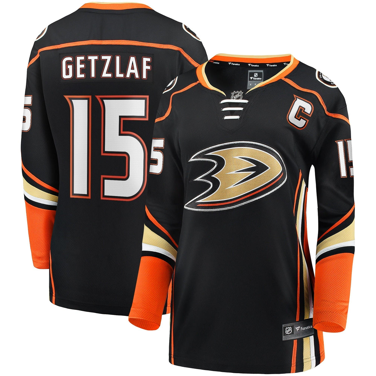Women's Fanatics Branded Ryan Getzlaf Black Anaheim Ducks 2019/20 Breakaway Player Jersey