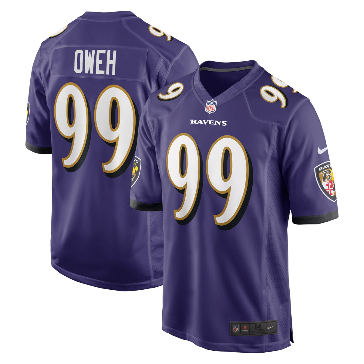 Odafe Oweh Baltimore Ravens Nike Game Jersey   Purple