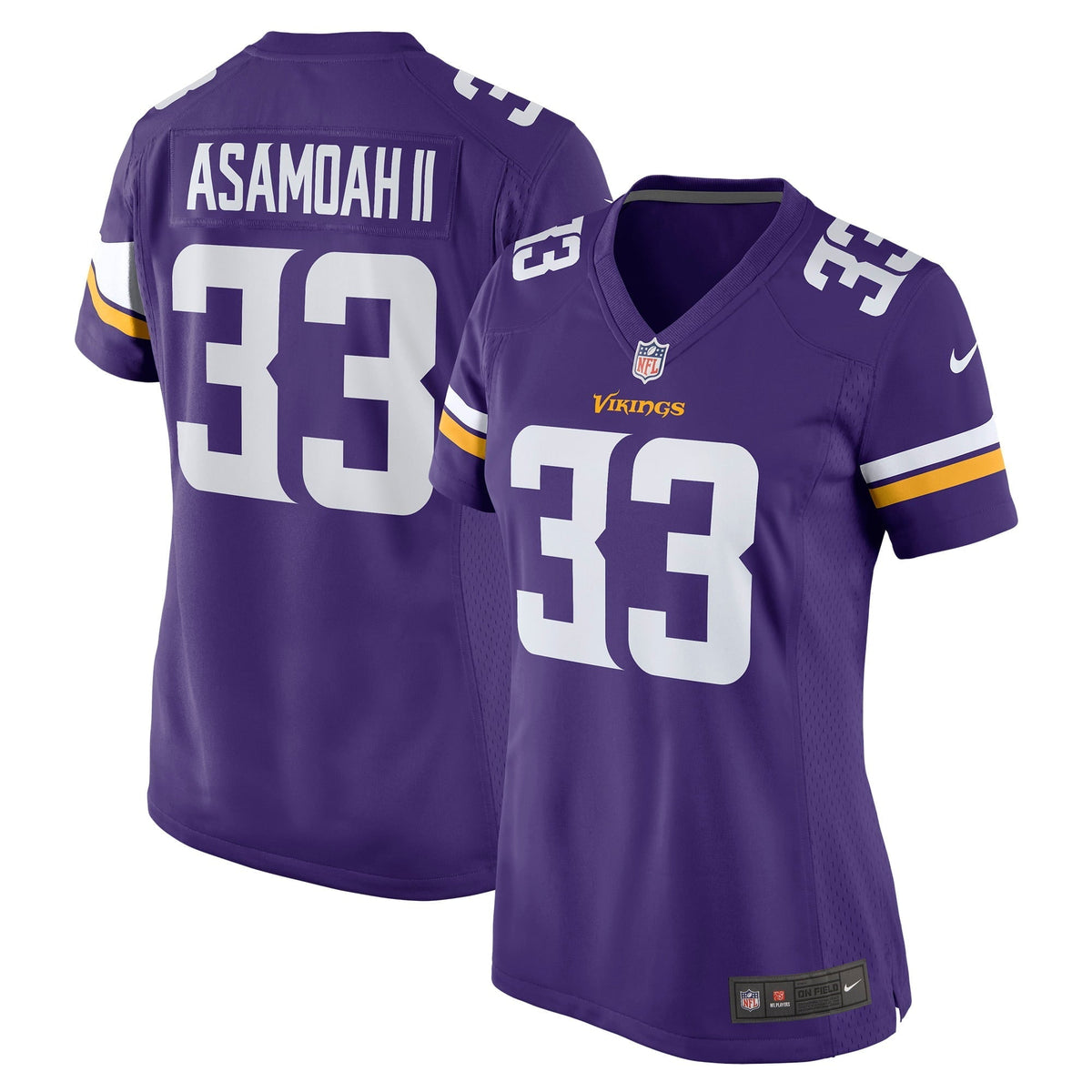 Women s Nike Brian Asamoah Purple Minnesota Vikings Player Game Jersey