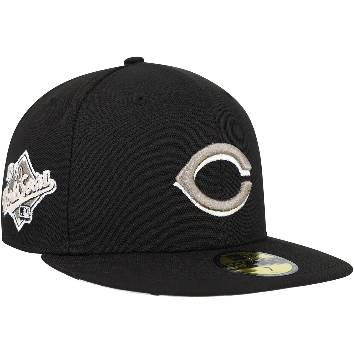 Cincinnati Reds New Era Chrome Camo Undervisor 59FIFTY Fitted Hat - Black