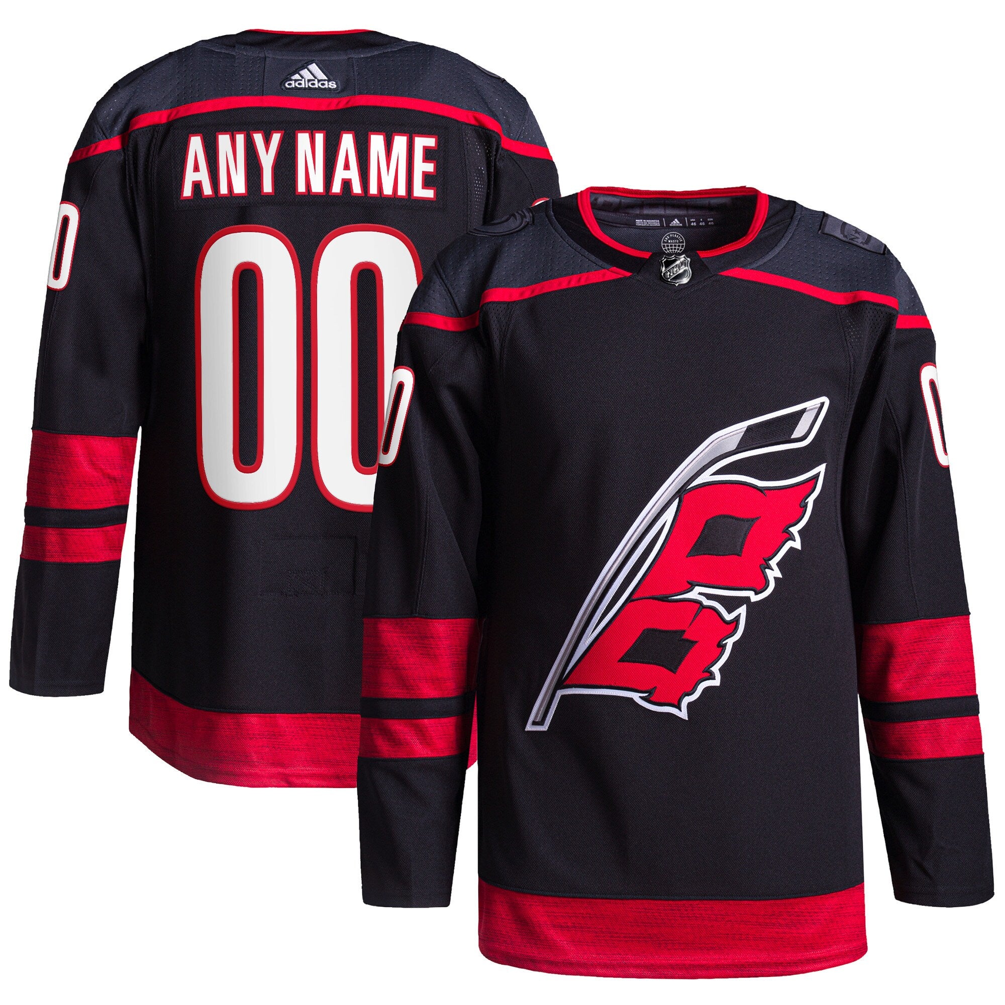 Carolina Hurricanes adidas Home Primegreen Authentic Pro Custom Jersey - Black