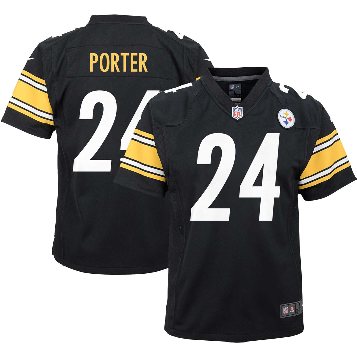 Joey Porter Jr. Pittsburgh Steelers Nike Youth Game Jersey   Black