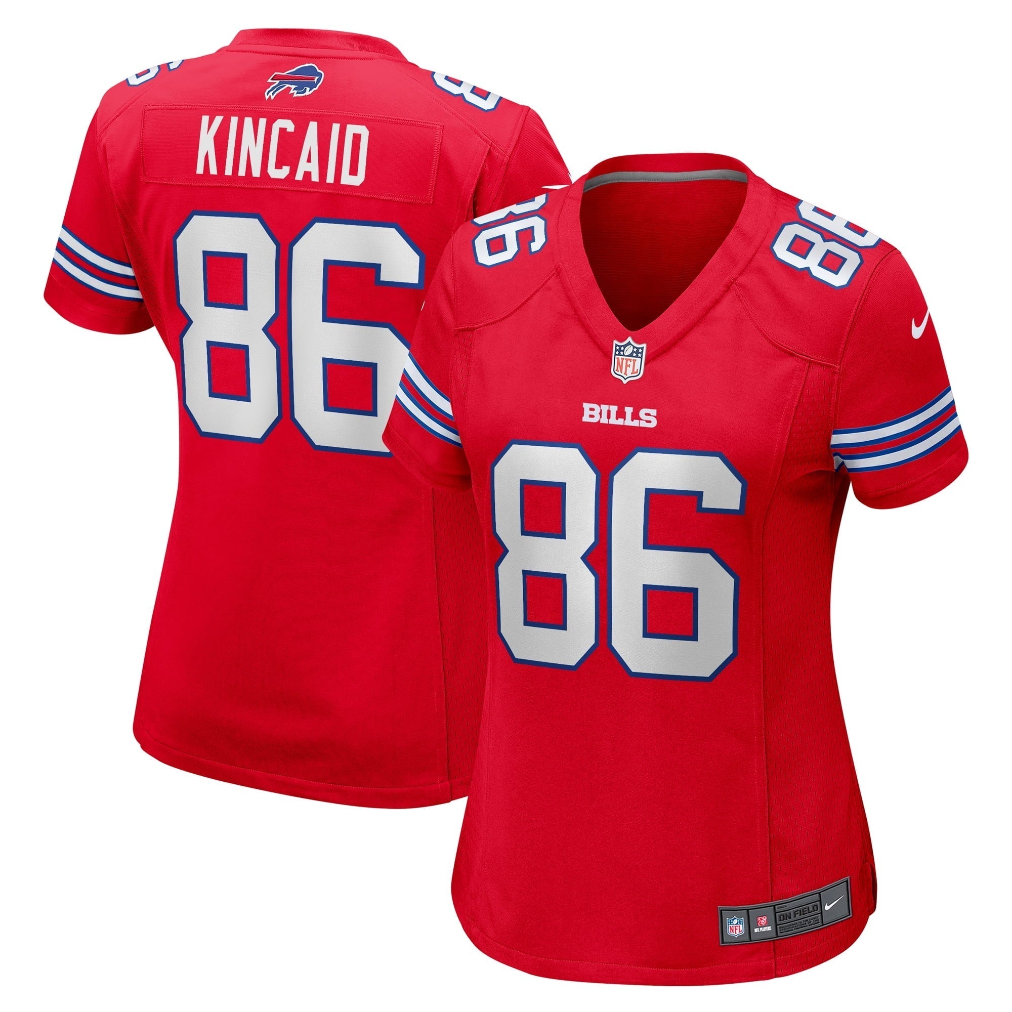 Women s Nike Dalton Kincaid Red Buffalo Bills Alternate Game Jersey