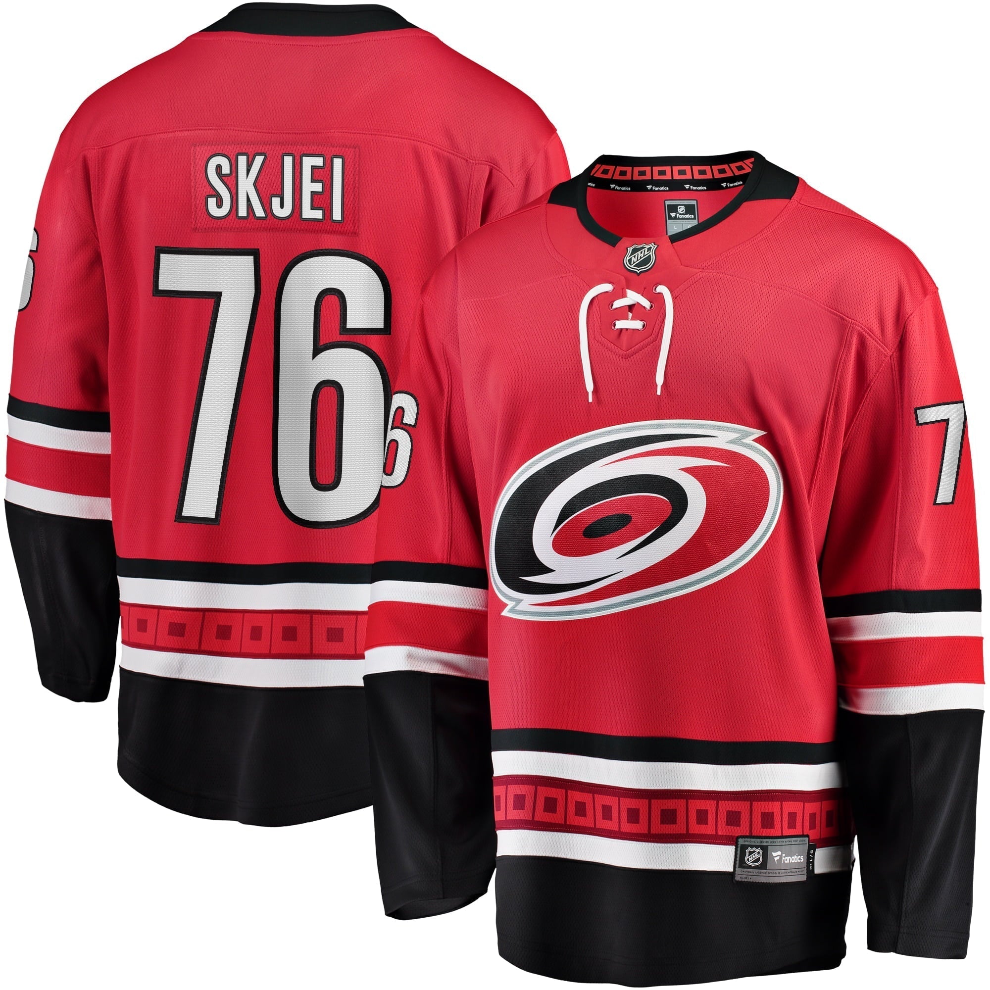 Men's Fanatics Branded Brady Skjei Red Carolina Hurricanes Breakaway Player Jersey