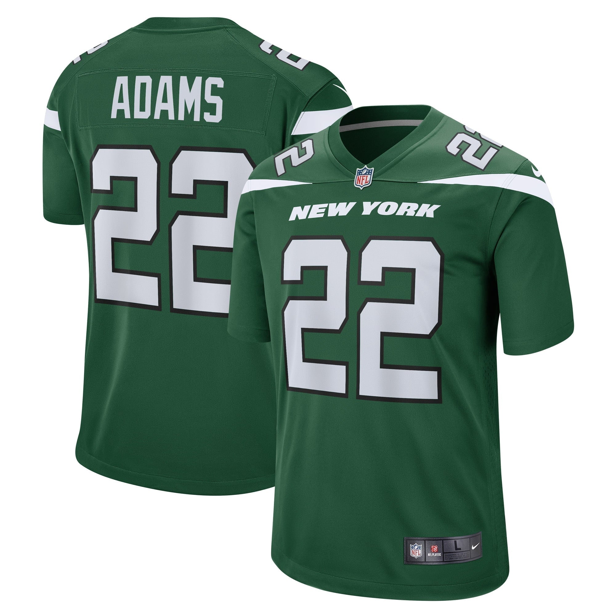 Women s Nike Tony Adams Gotham Green New York Jets Game Player Jersey