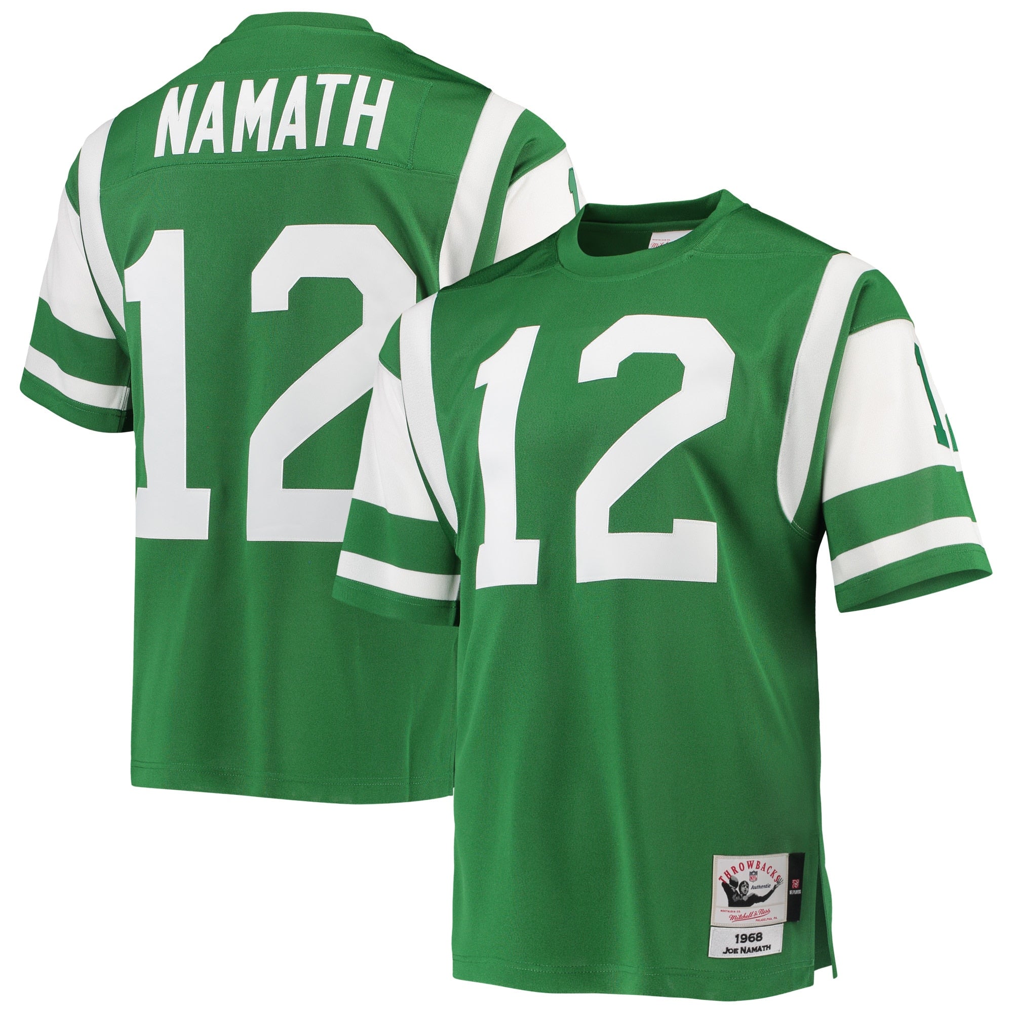 Joe Namath New York Jets Mitchell   Ness Authentic Retired Player Jersey   Green