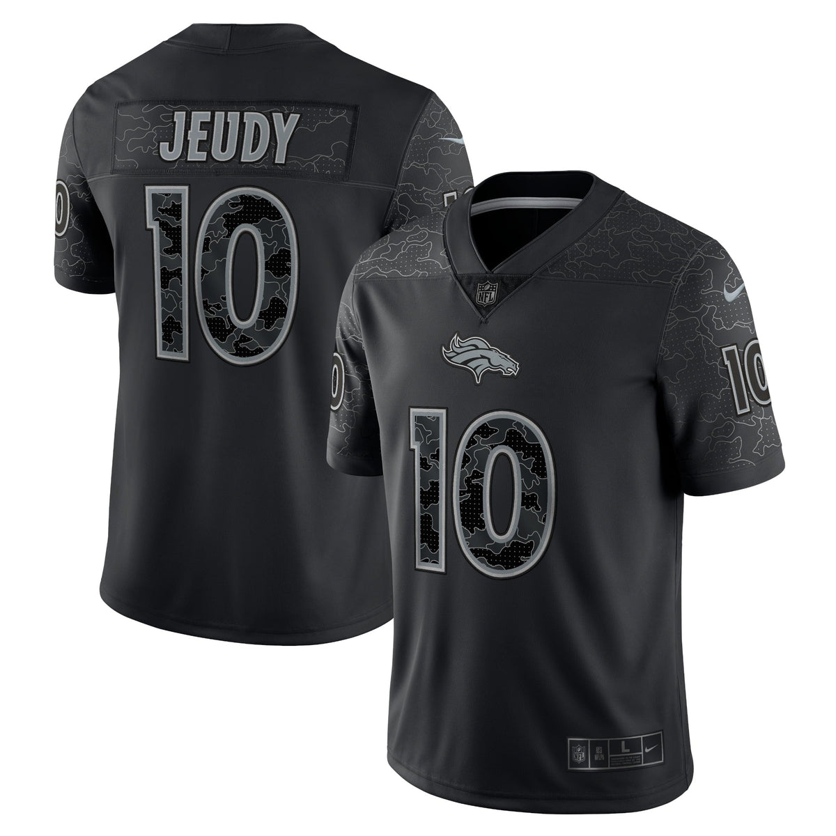 Men s Nike Jerry Jeudy Black Denver Broncos RFLCTV Limited Jersey