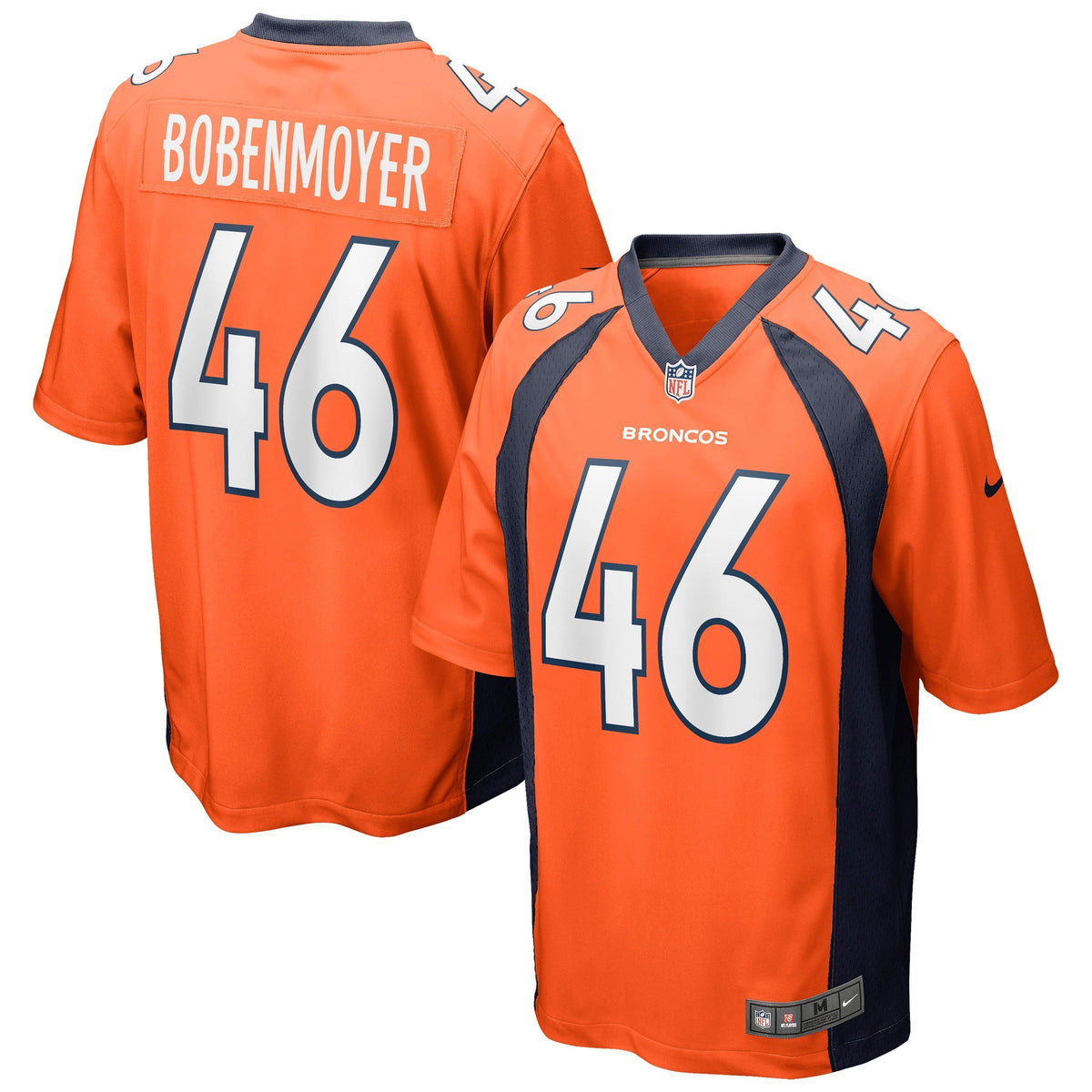 Men s Nike Jacob Bobenmoyer Orange Denver Broncos Game Jersey