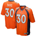 Terrell Davis Denver Broncos Nike Game Retired Player Jersey   Orange