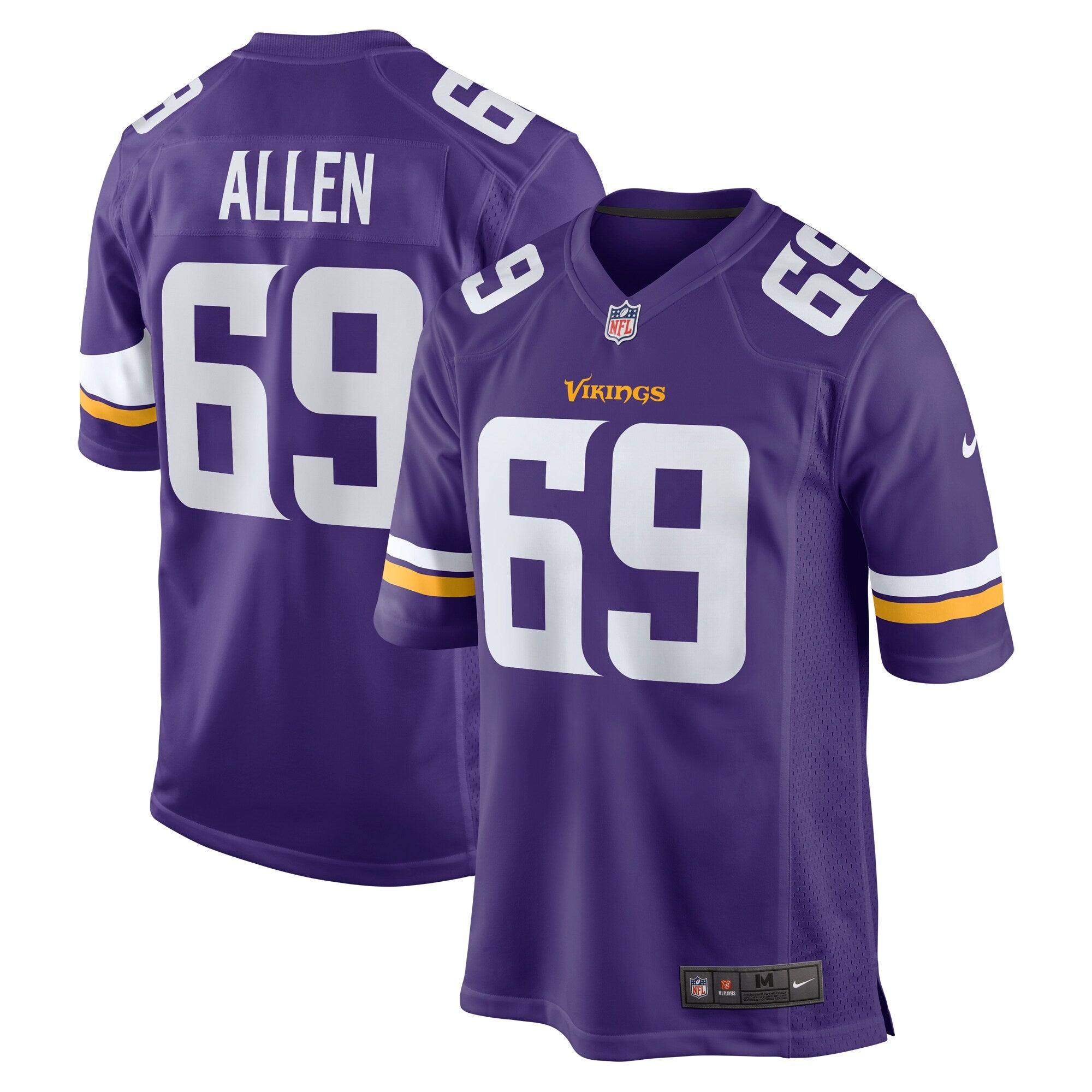 Jared Allen Minnesota Vikings Nike Retired Player Game Jersey   Purple